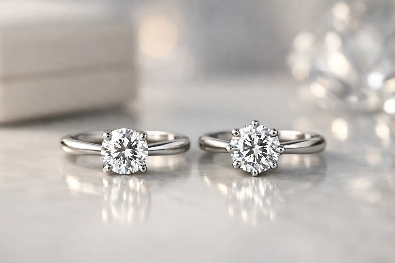 Four Prong Versus Six Prong for Diamond Rings