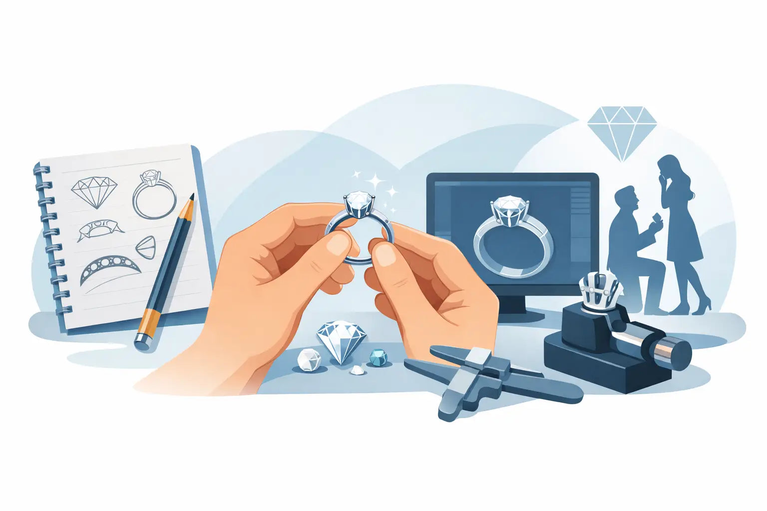 How the Custom Diamond Ring Process Works