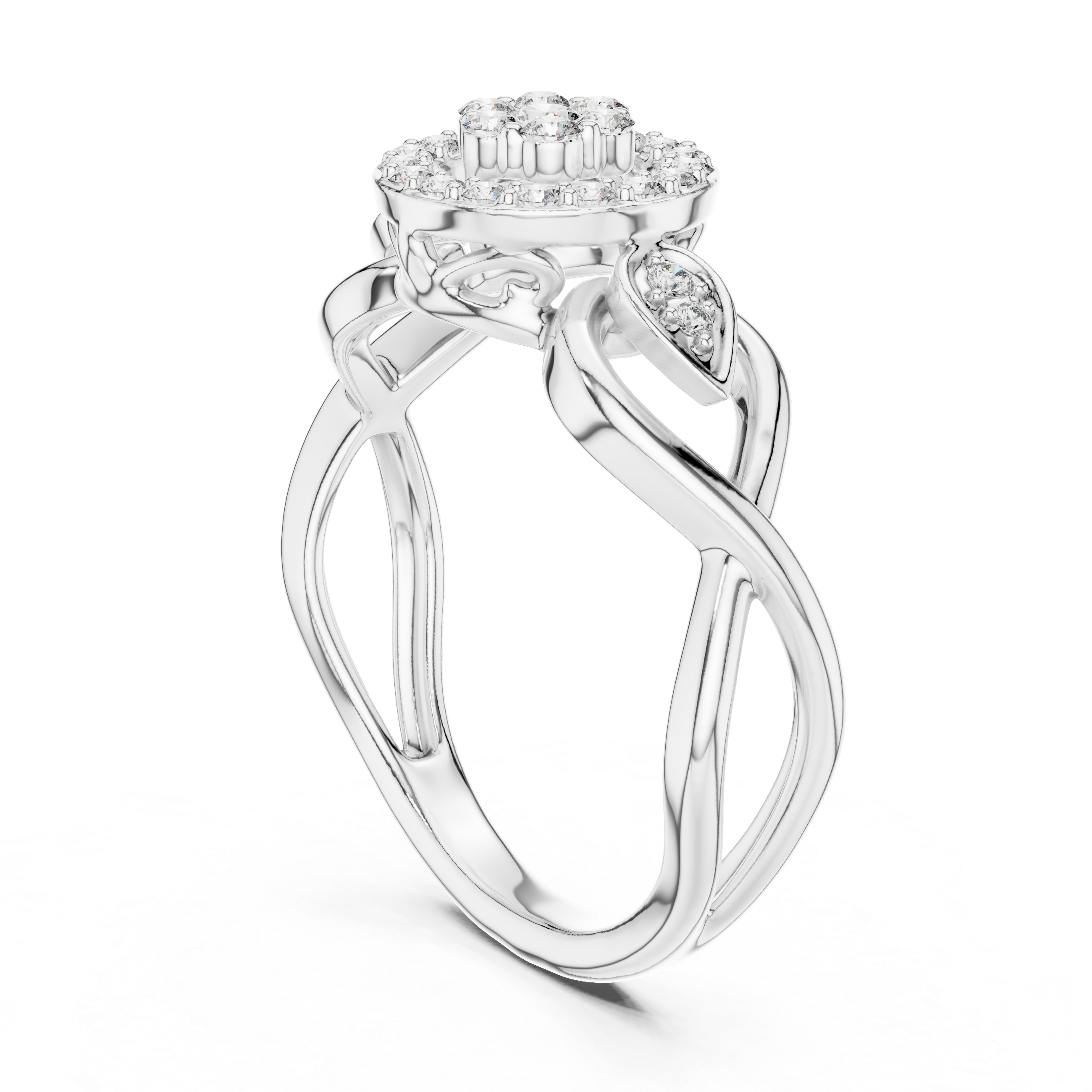Diamond Halo Infinity Ring – Design 12#10002
