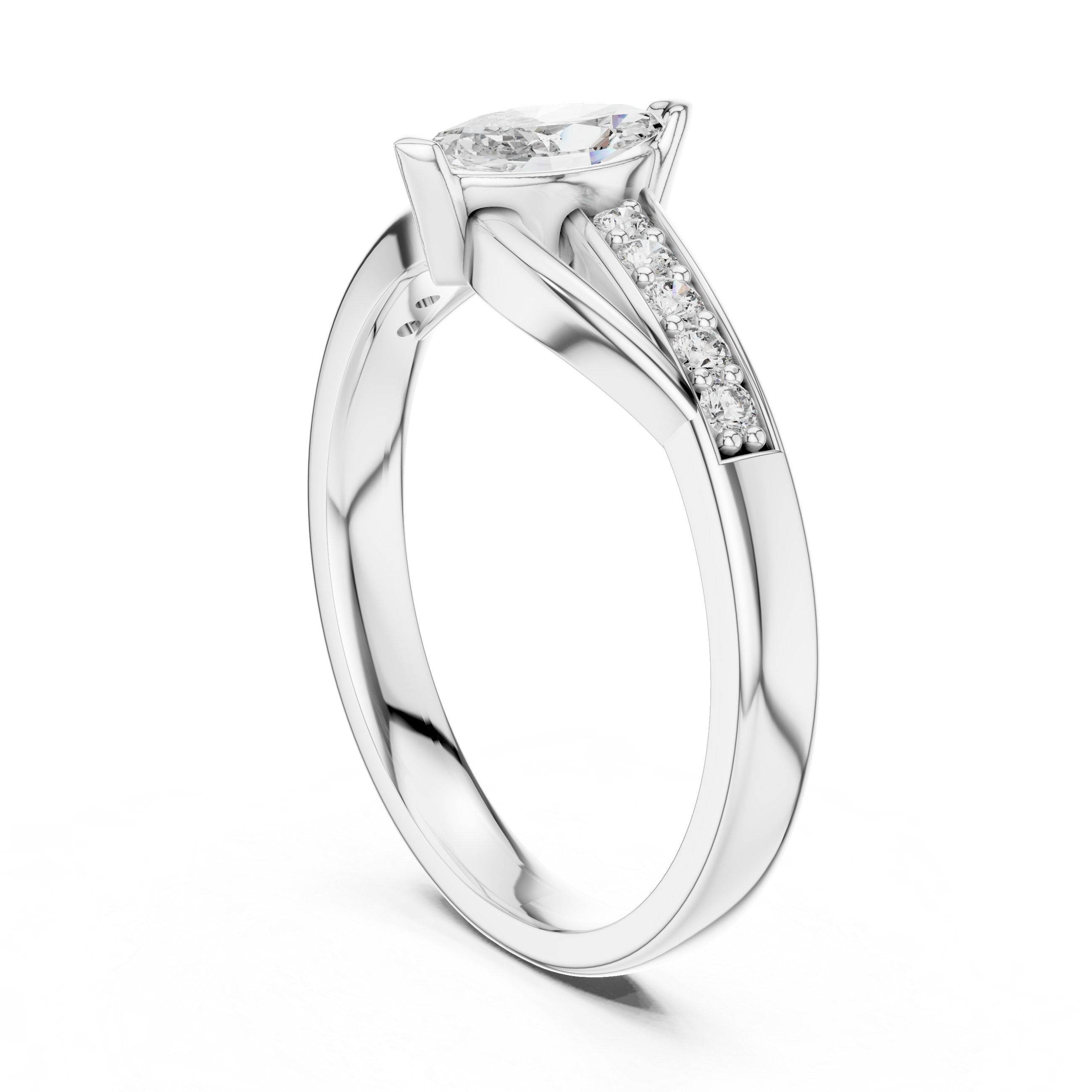 Marquise Gemstone Diamond Ring – Design 12#10003