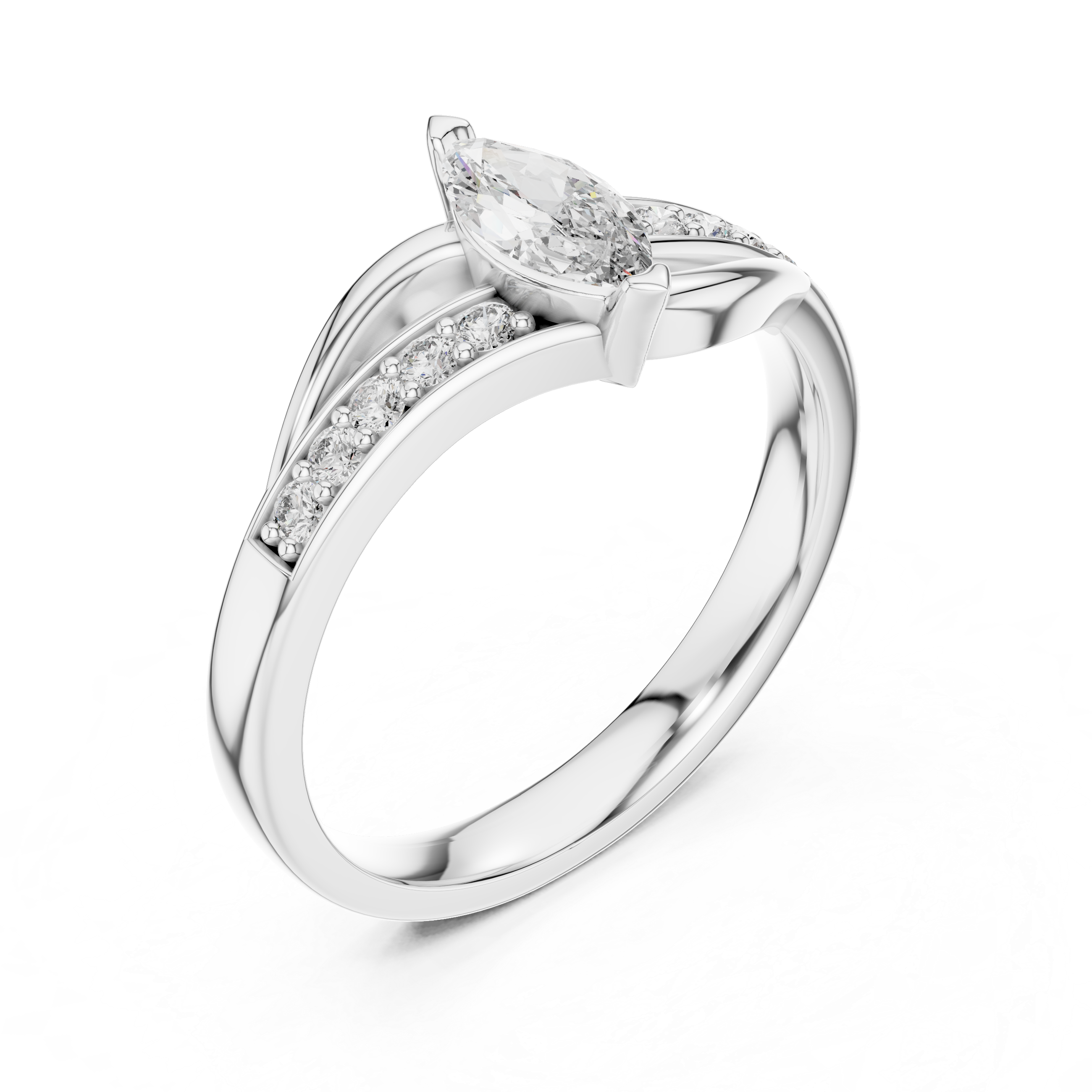 Marquise Gemstone Diamond Ring – Design 12#10003