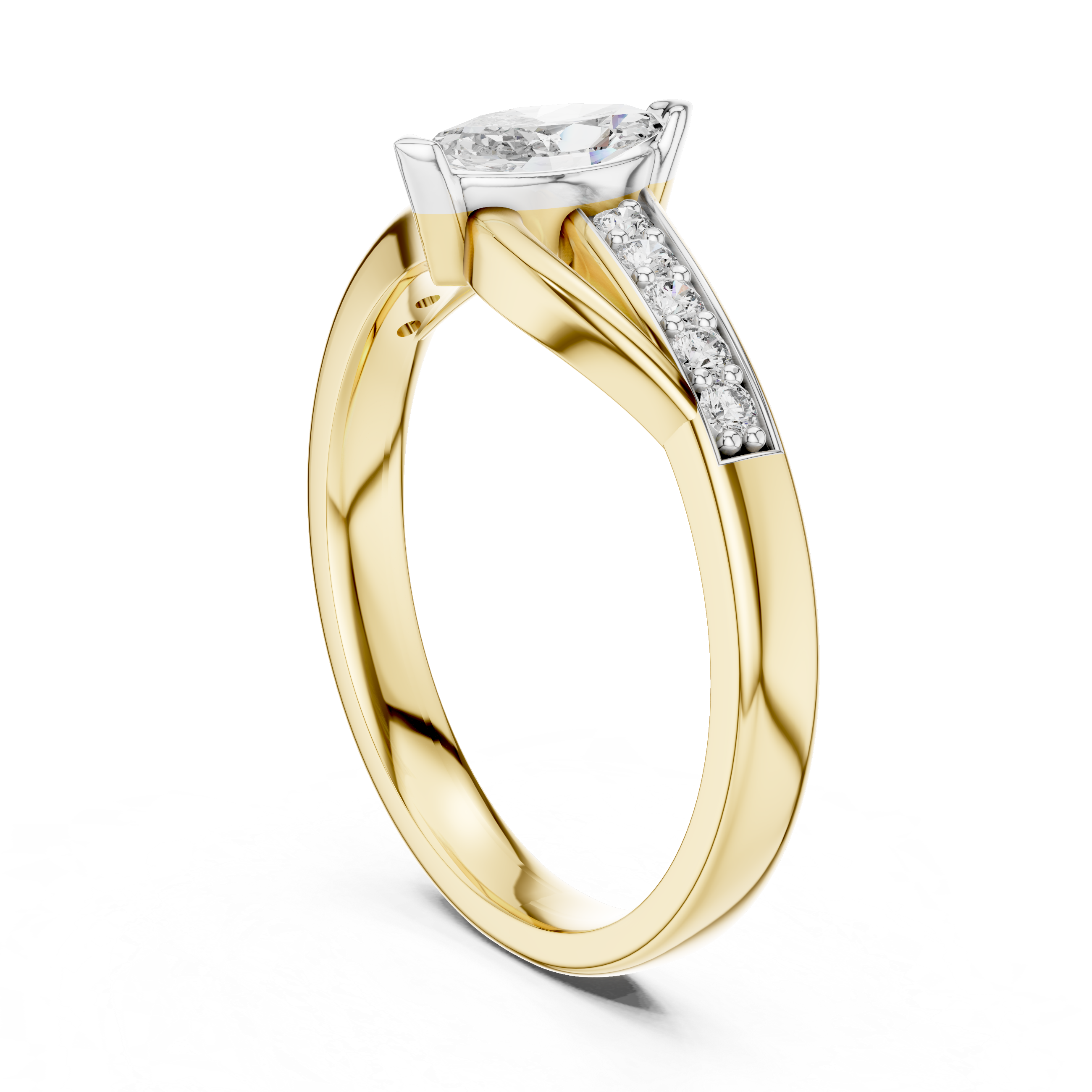 Marquise Gemstone Diamond Ring – Design 12#10003