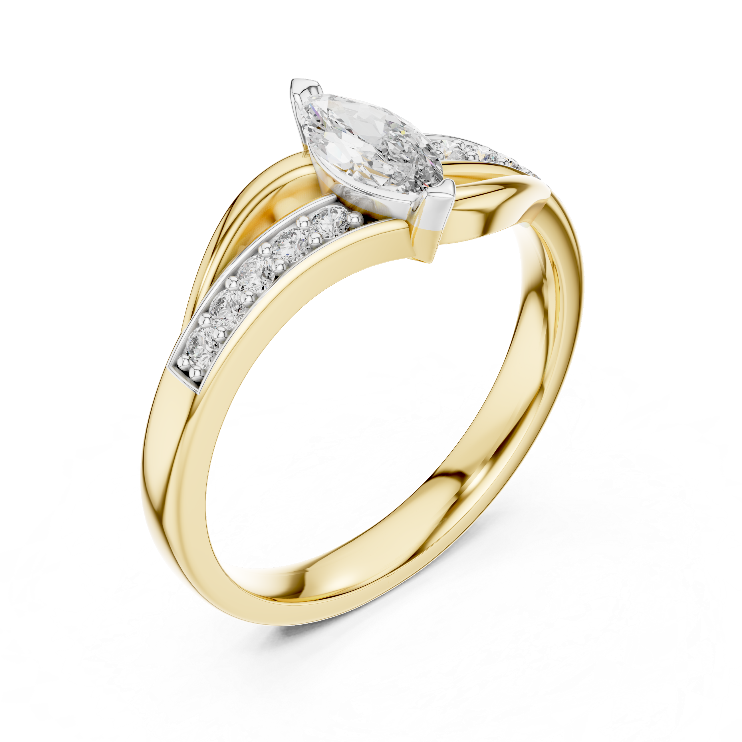 Marquise Gemstone Diamond Ring – Design 12#10003