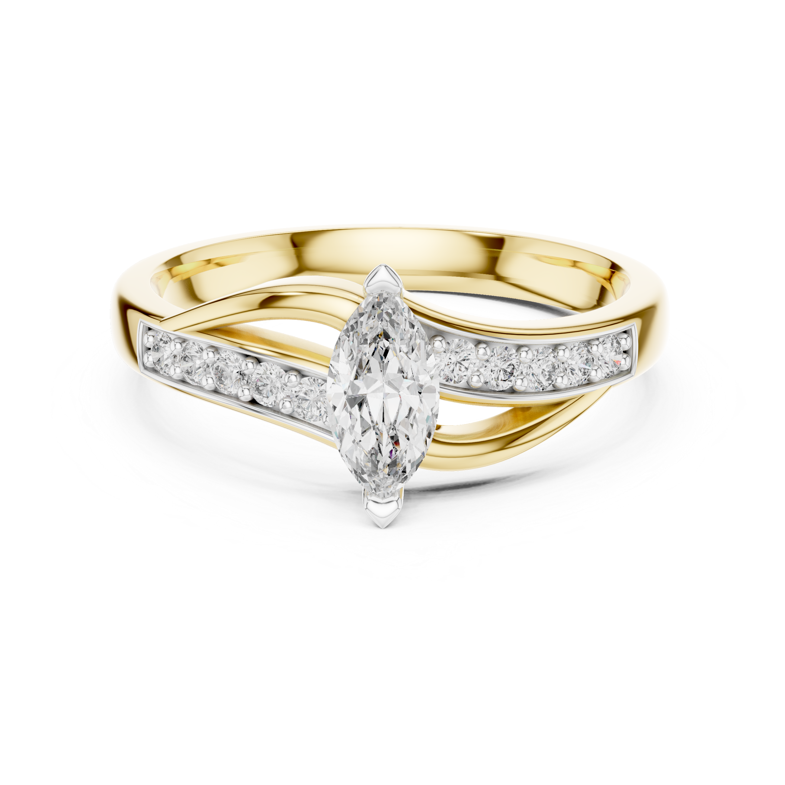 Marquise Gemstone Diamond Ring – Design 12#10003