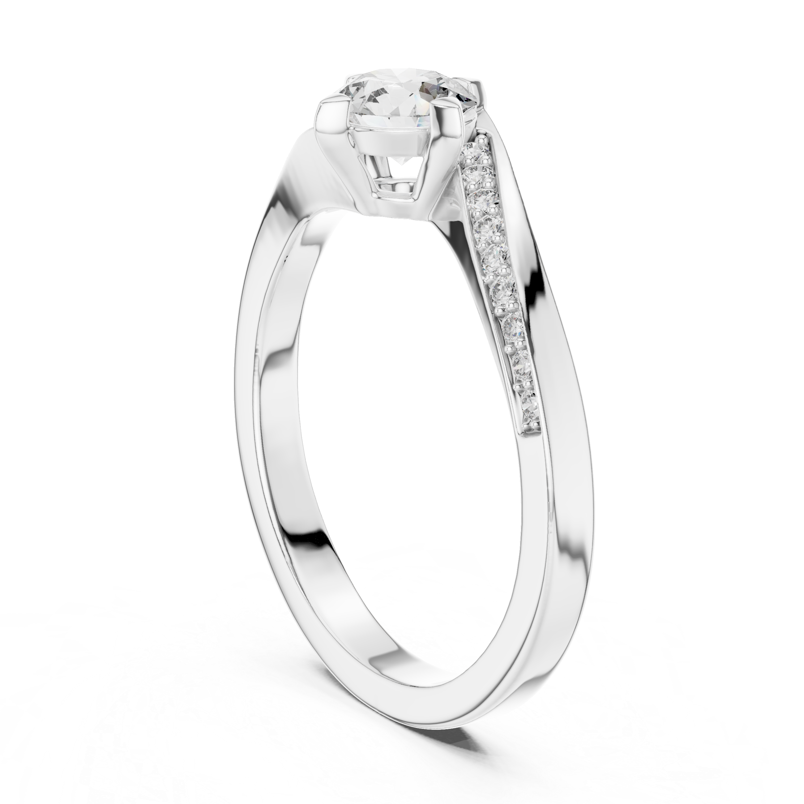 Round Diamond Twist Ring – Design 12#10006