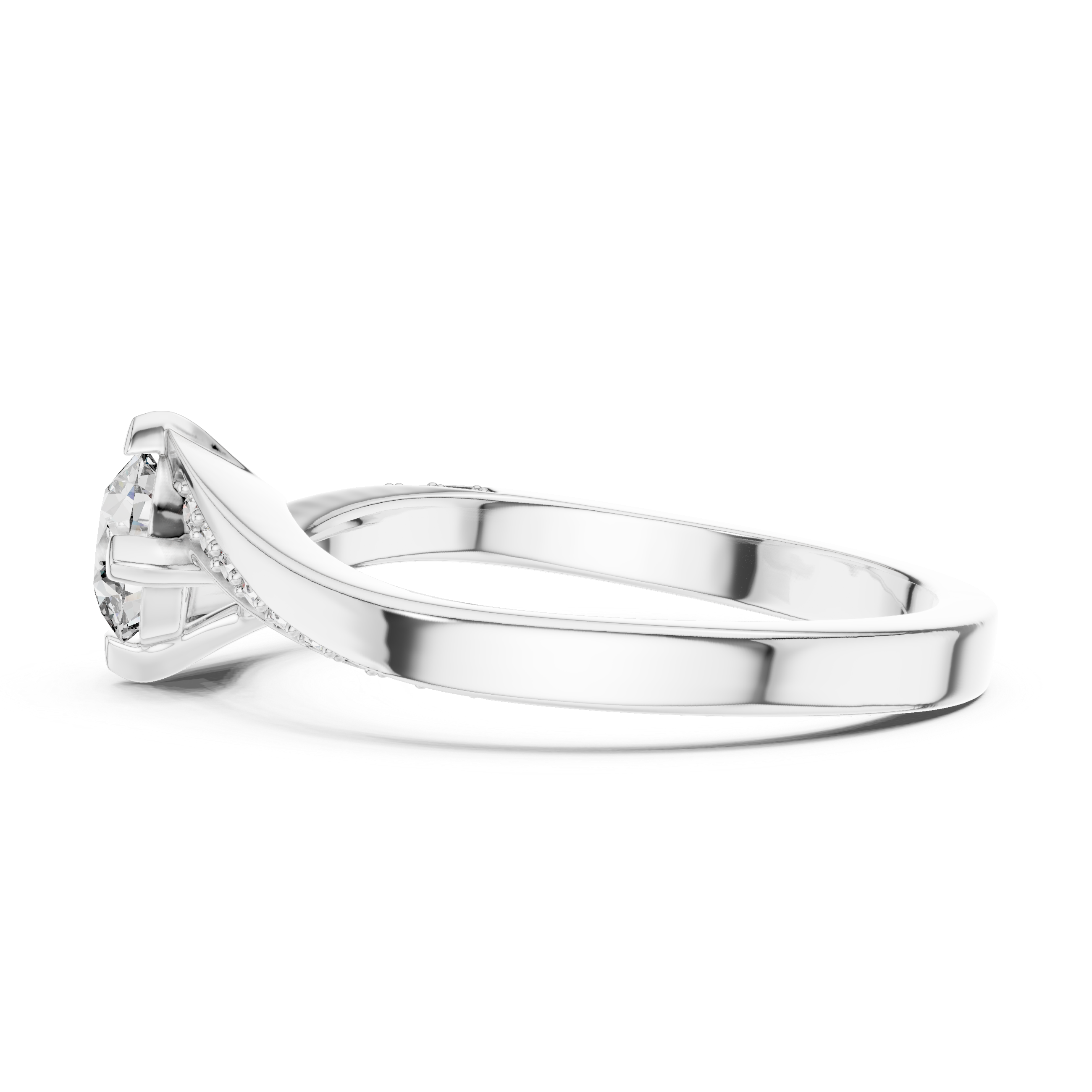 Round Diamond Twist Ring – Design 12#10006
