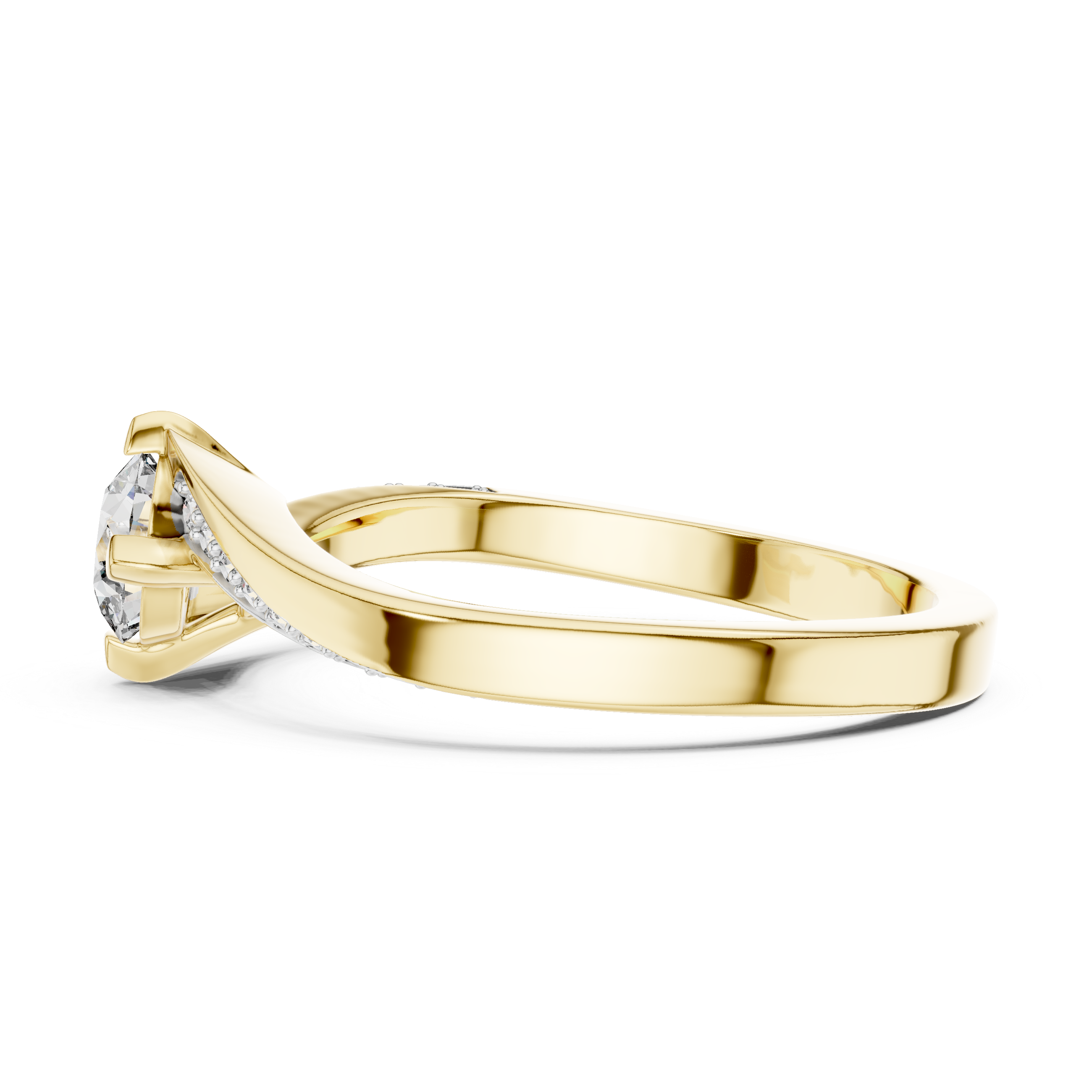 Round Diamond Twist Ring – Design 12#10006