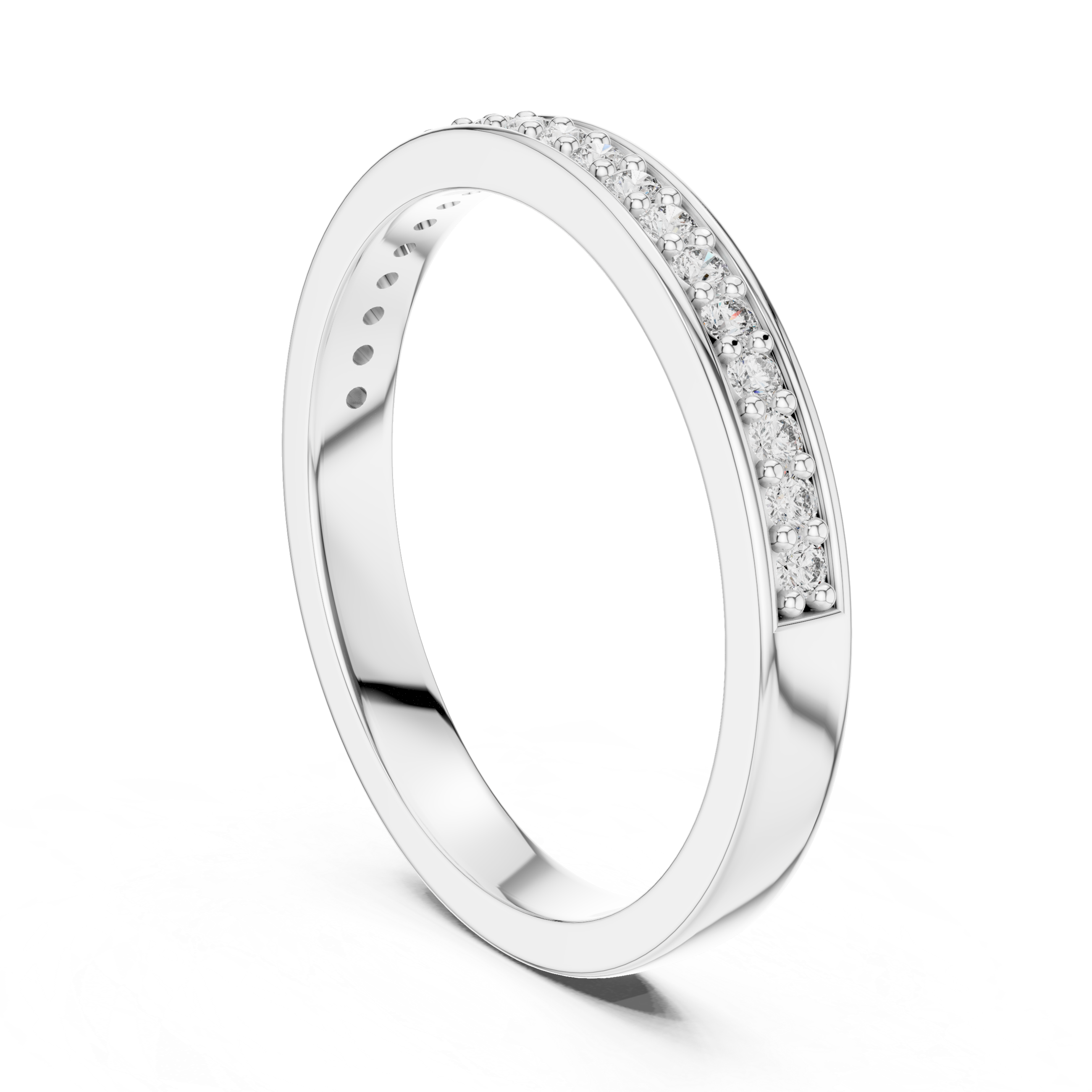 Classic Pavé Diamond Band – Design 12#10010