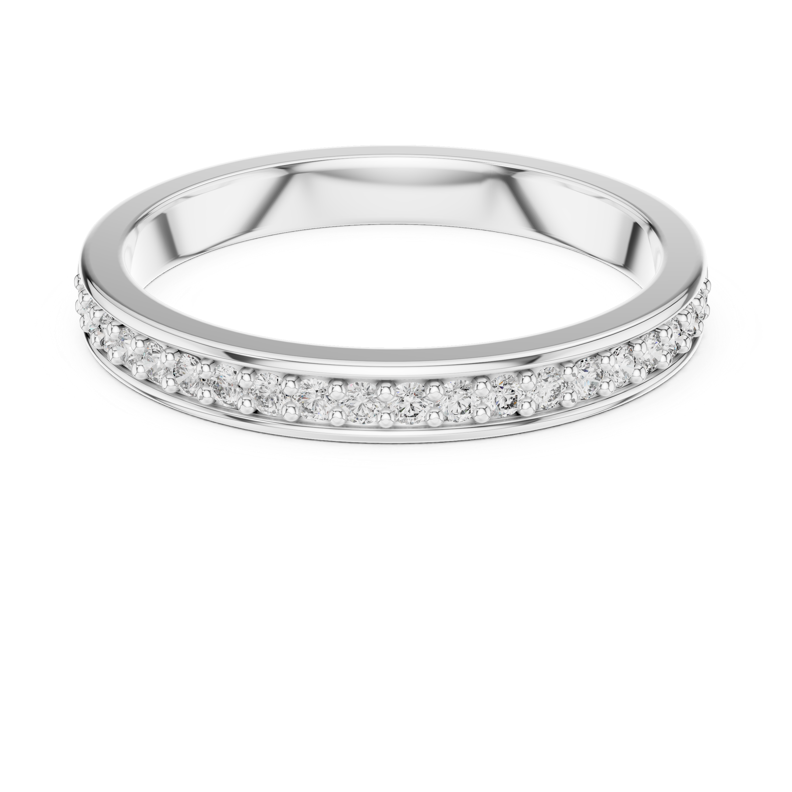 Classic Pavé Diamond Band – Design 12#10010