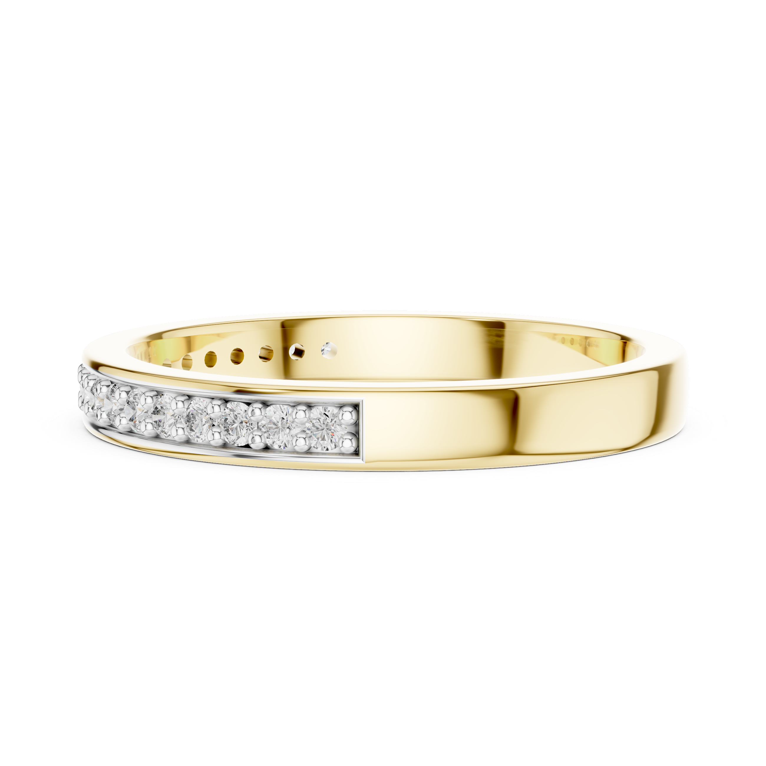 Classic Pavé Diamond Band – Design 12#10010