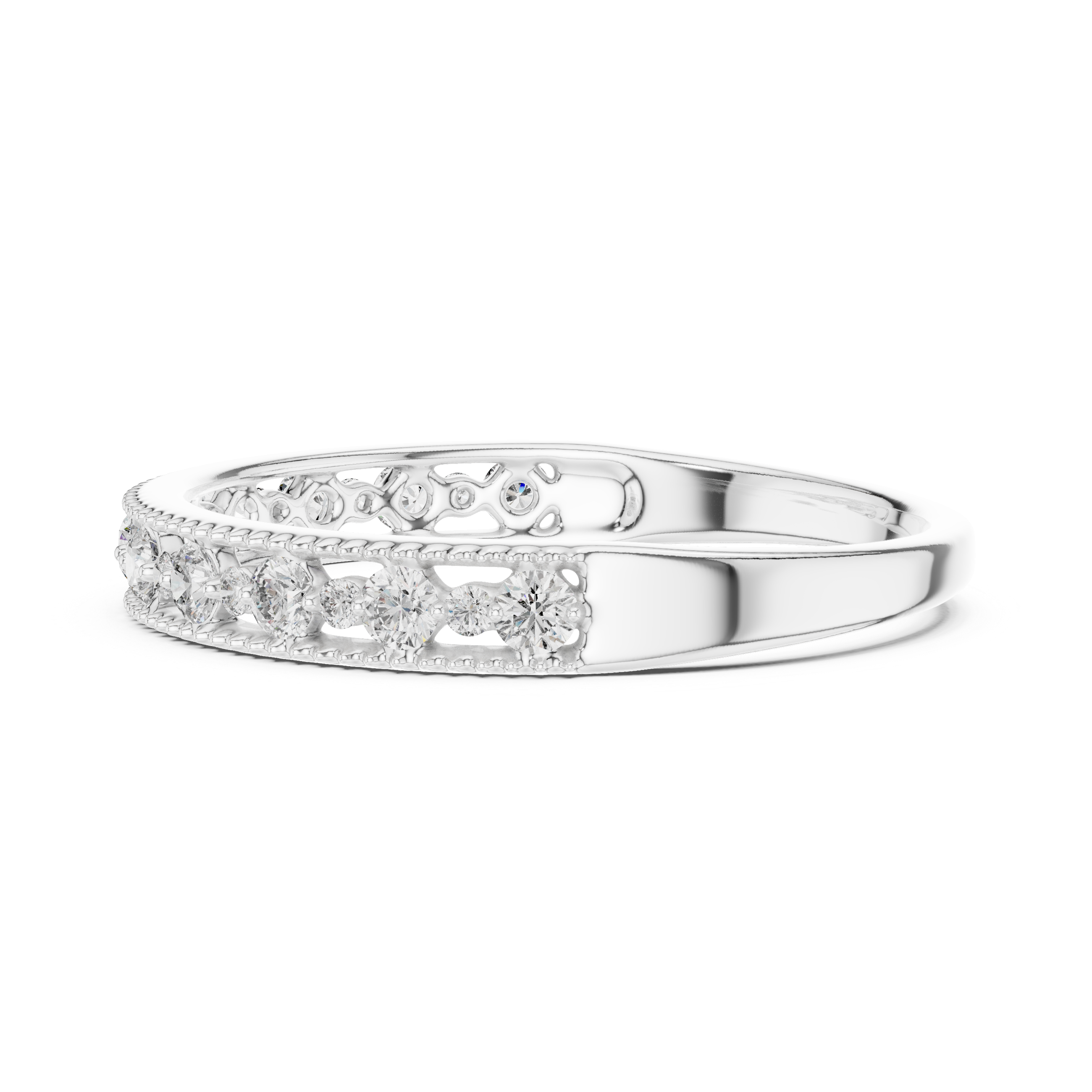 Graduated Round Diamond Band – Design 12#10011