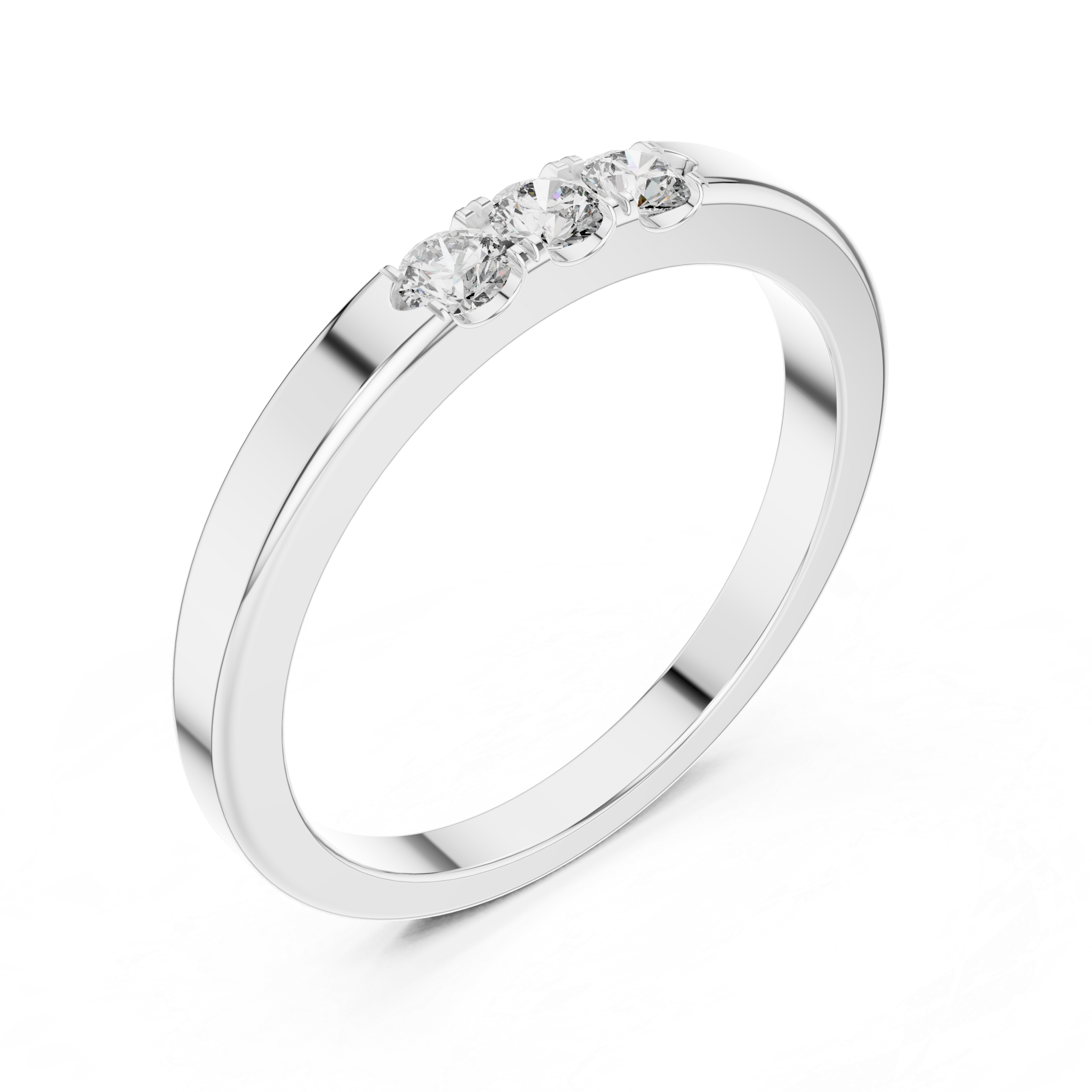 Three-Stone Round Diamond Band – Design 12#10013