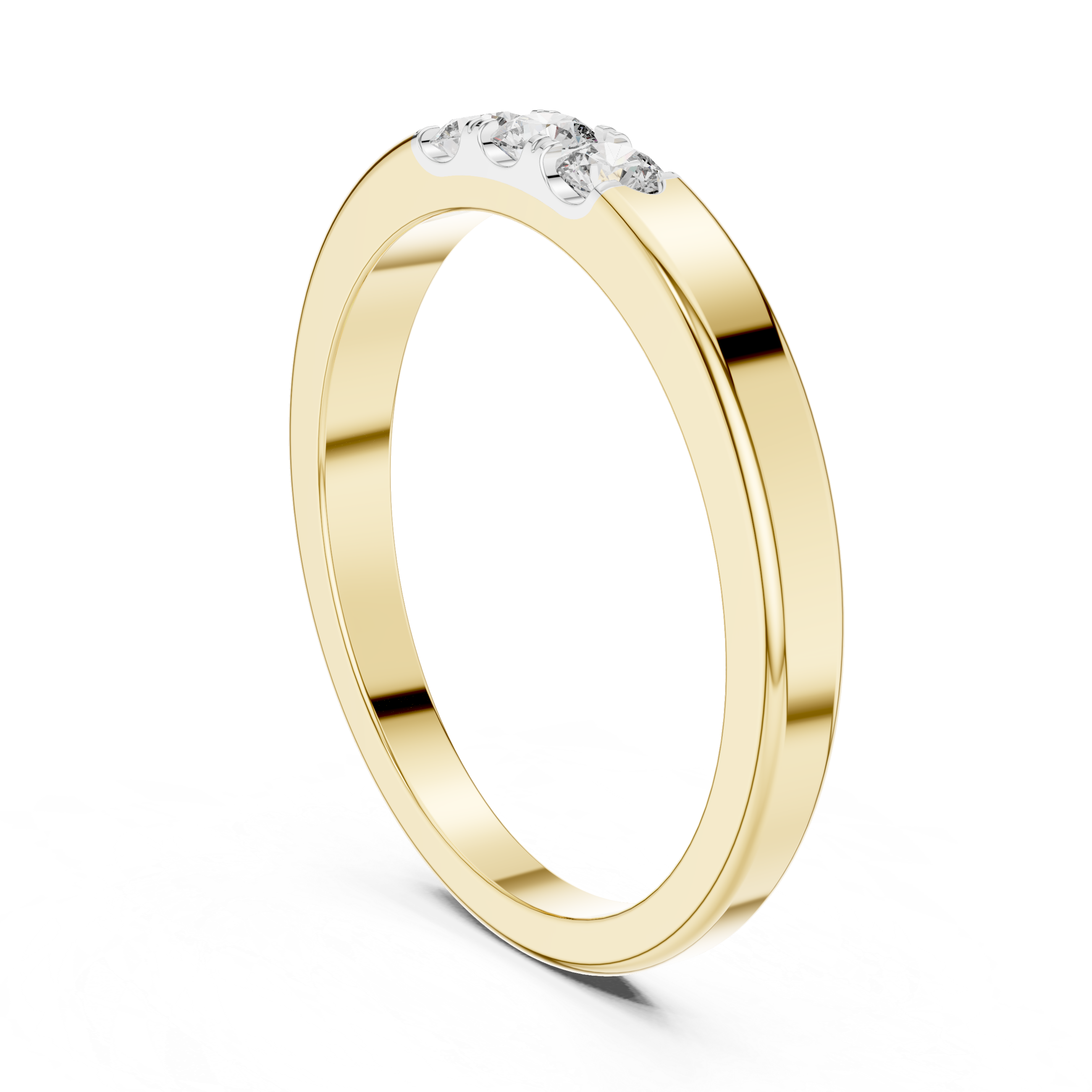 Three-Stone Round Diamond Band – Design 12#10013