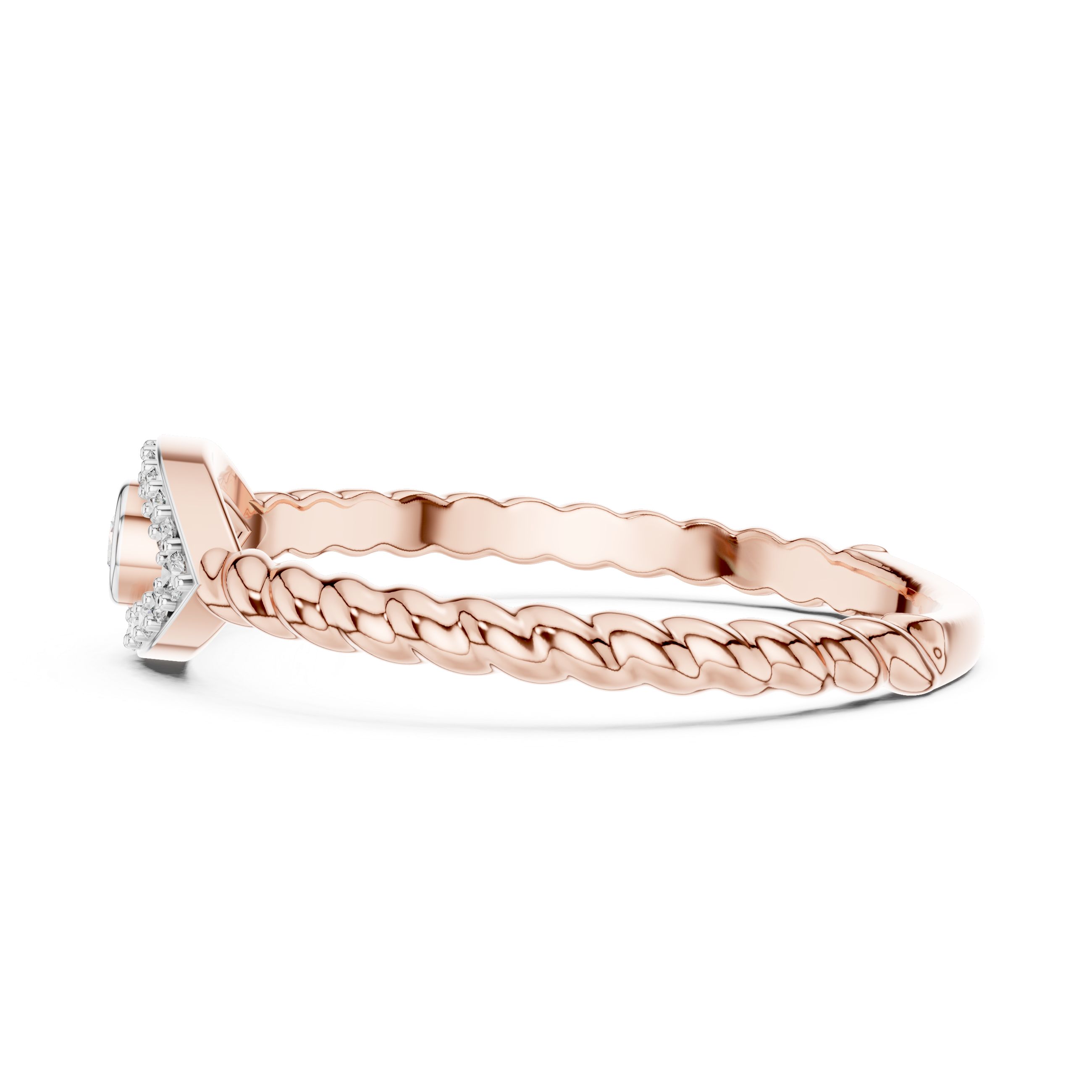 Diamond Evil Eye Twist Ring – Design 12#10014