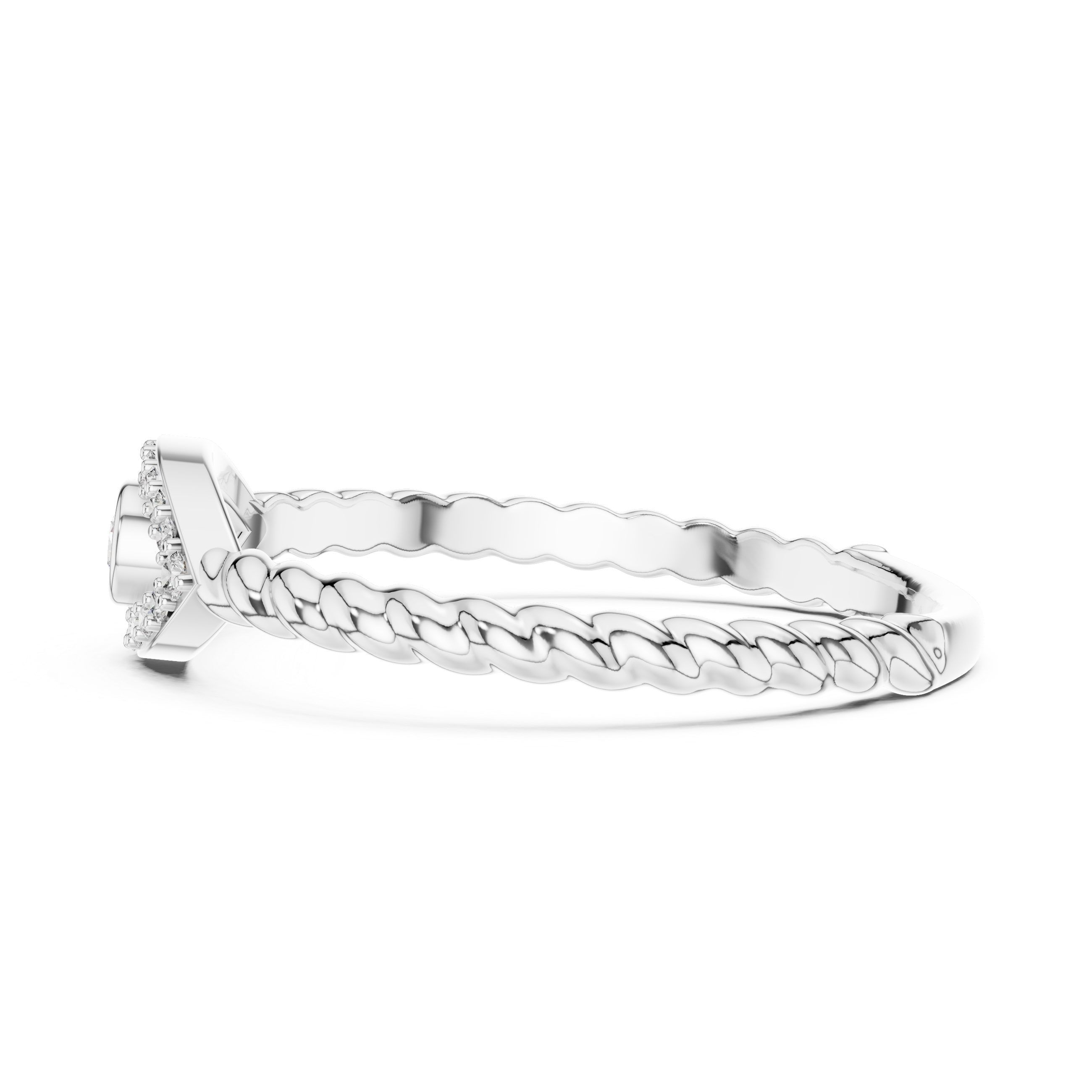 Diamond Evil Eye Twist Ring – Design 12#10014