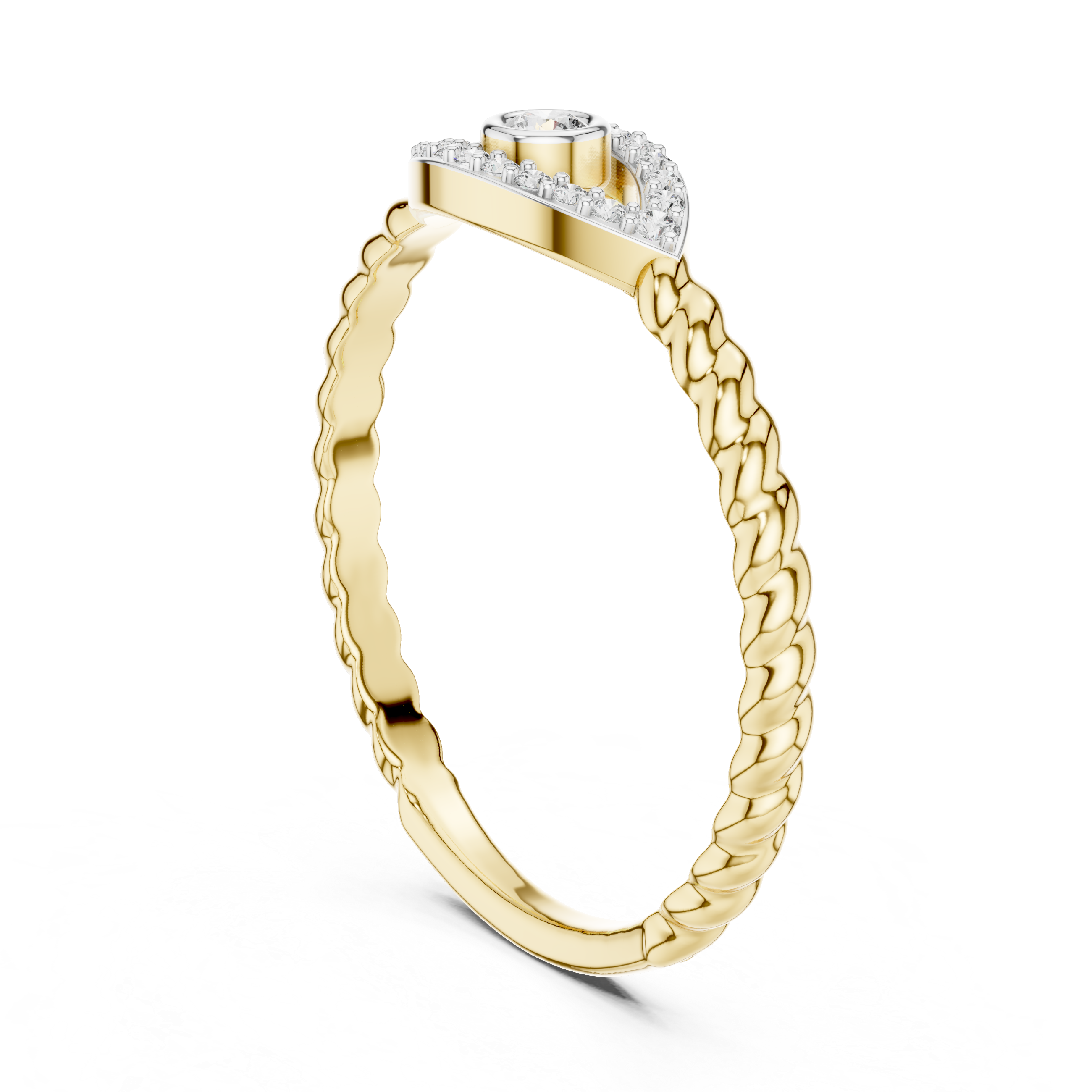 Diamond Evil Eye Twist Ring – Design 12#10014