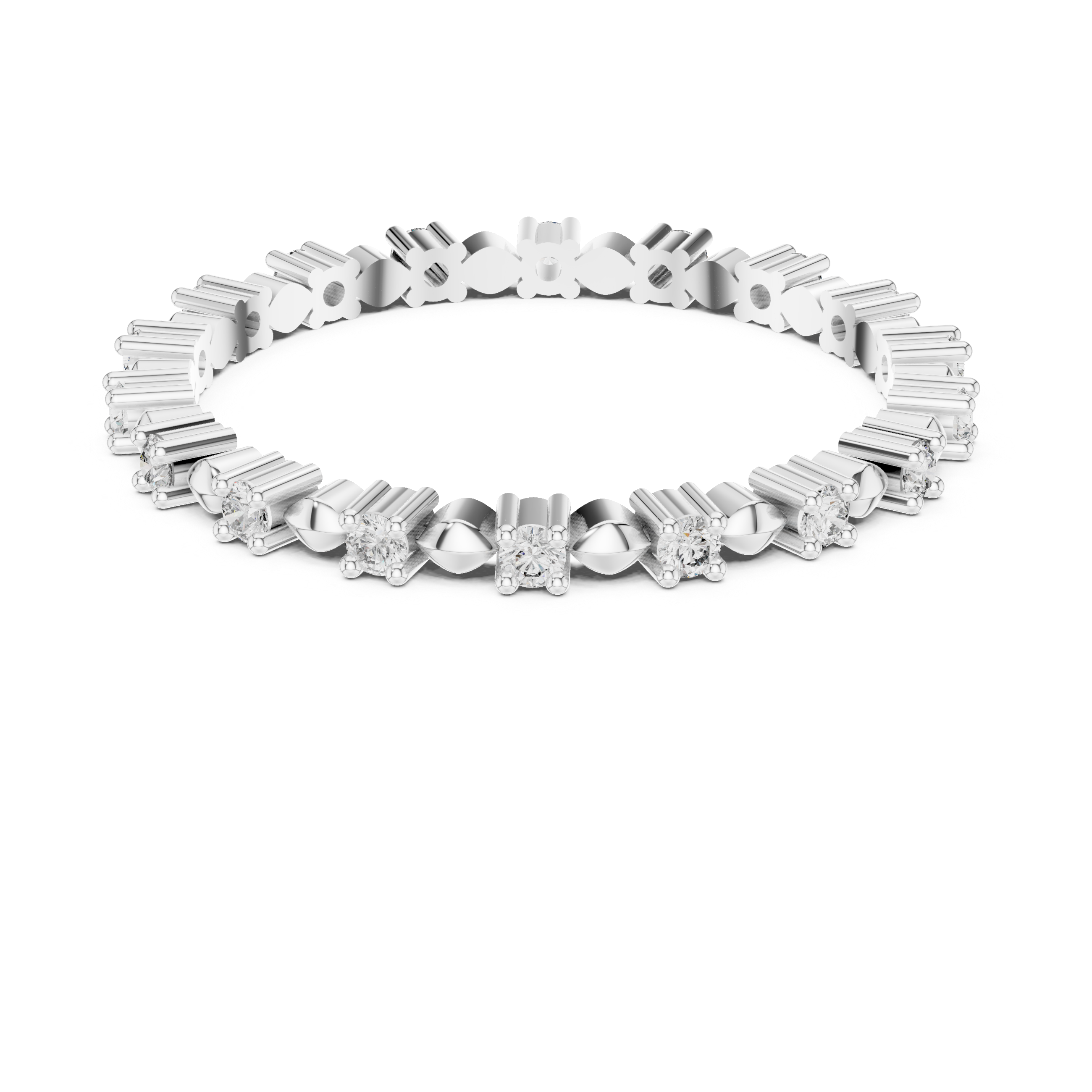Diamond Motif Eternity Band – Design 12#10015