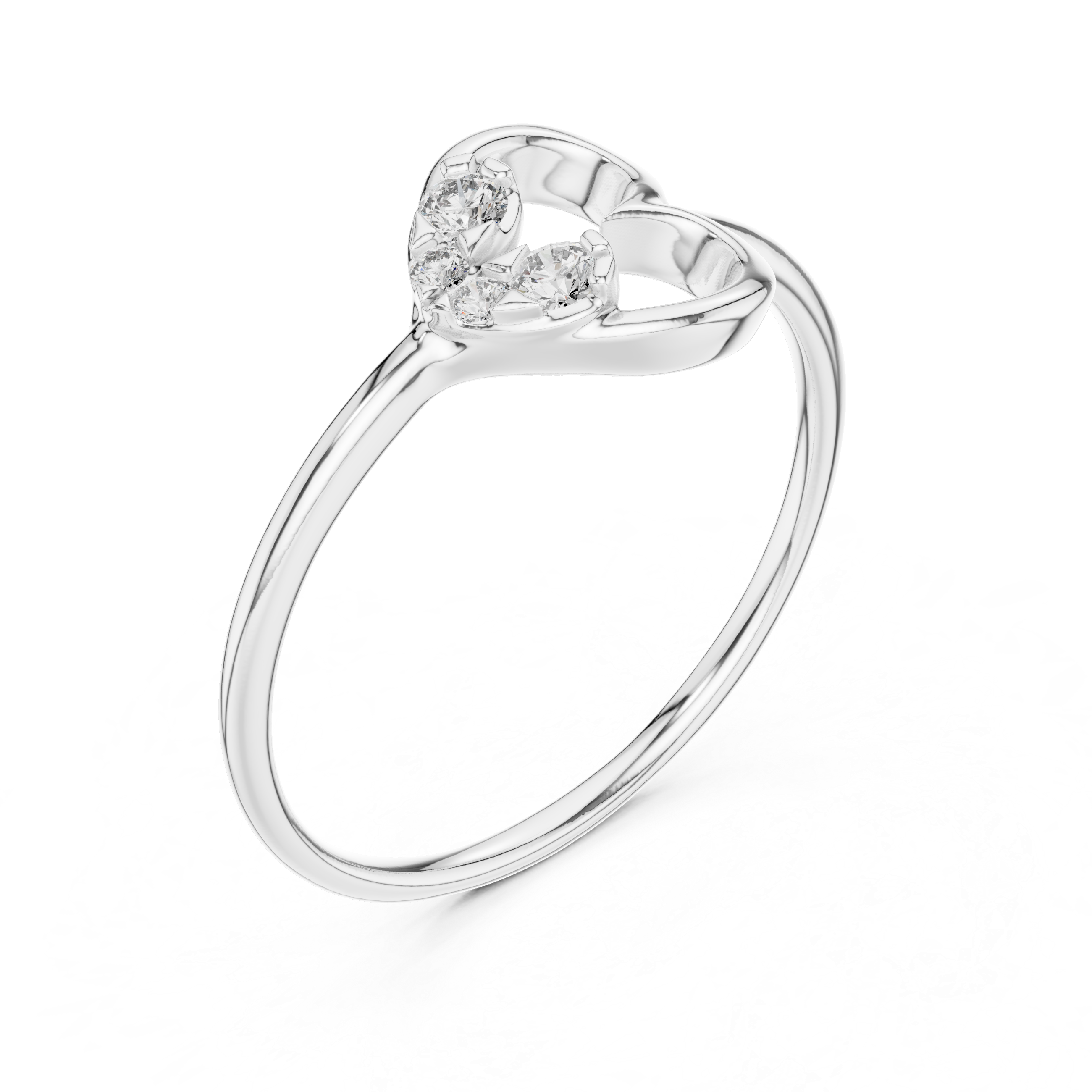 Diamond Double Loop Ring – Design 12#10039