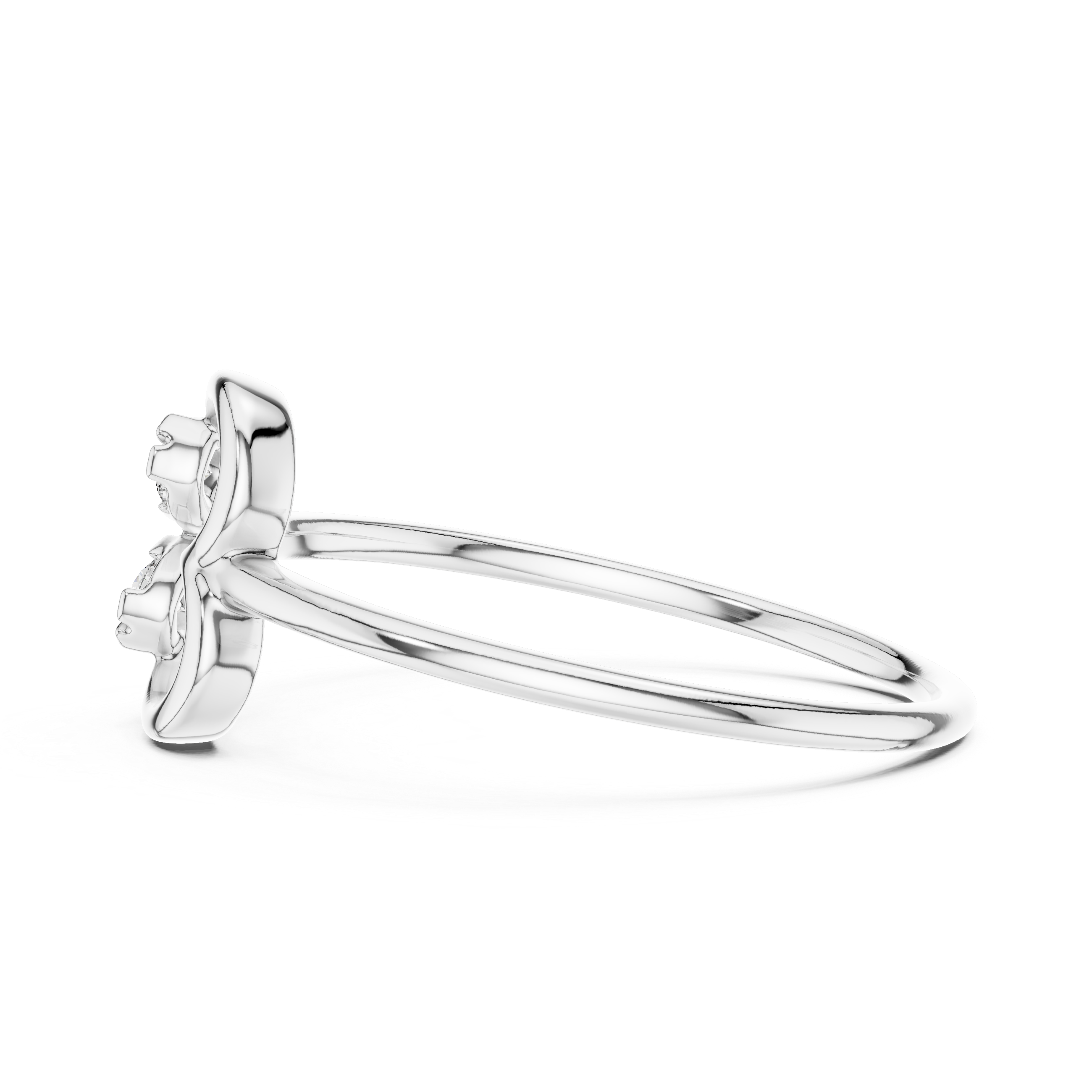 Diamond Double Loop Ring – Design 12#10039