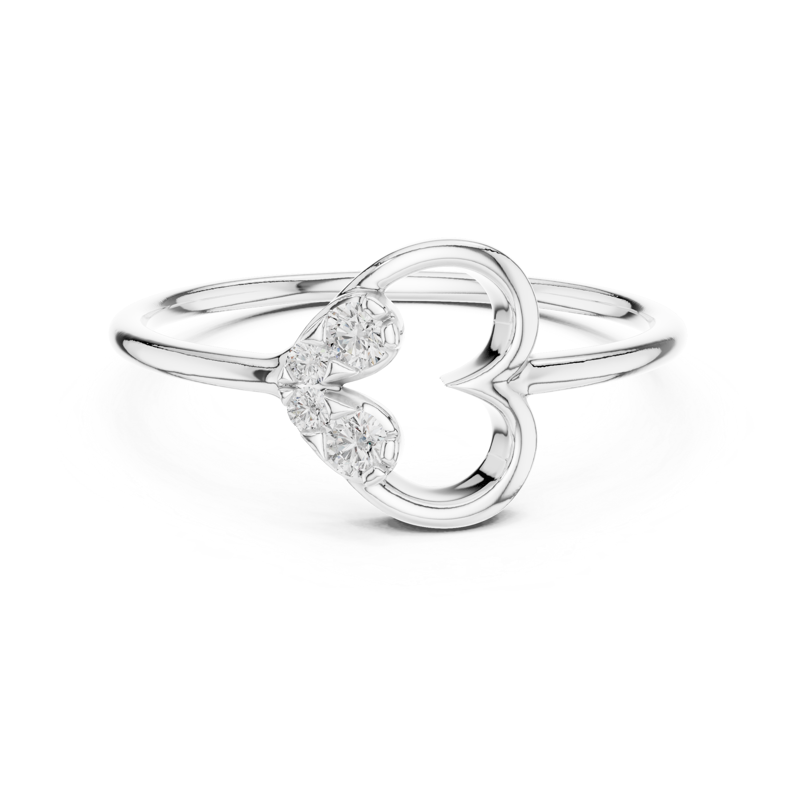 Diamond Double Loop Ring – Design 12#10039