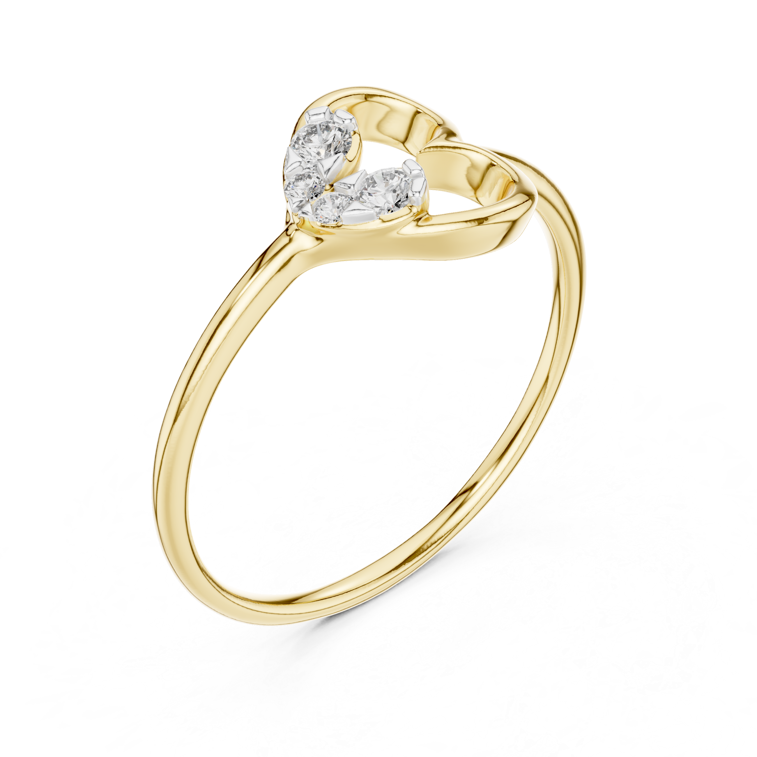 Diamond Double Loop Ring – Design 12#10039