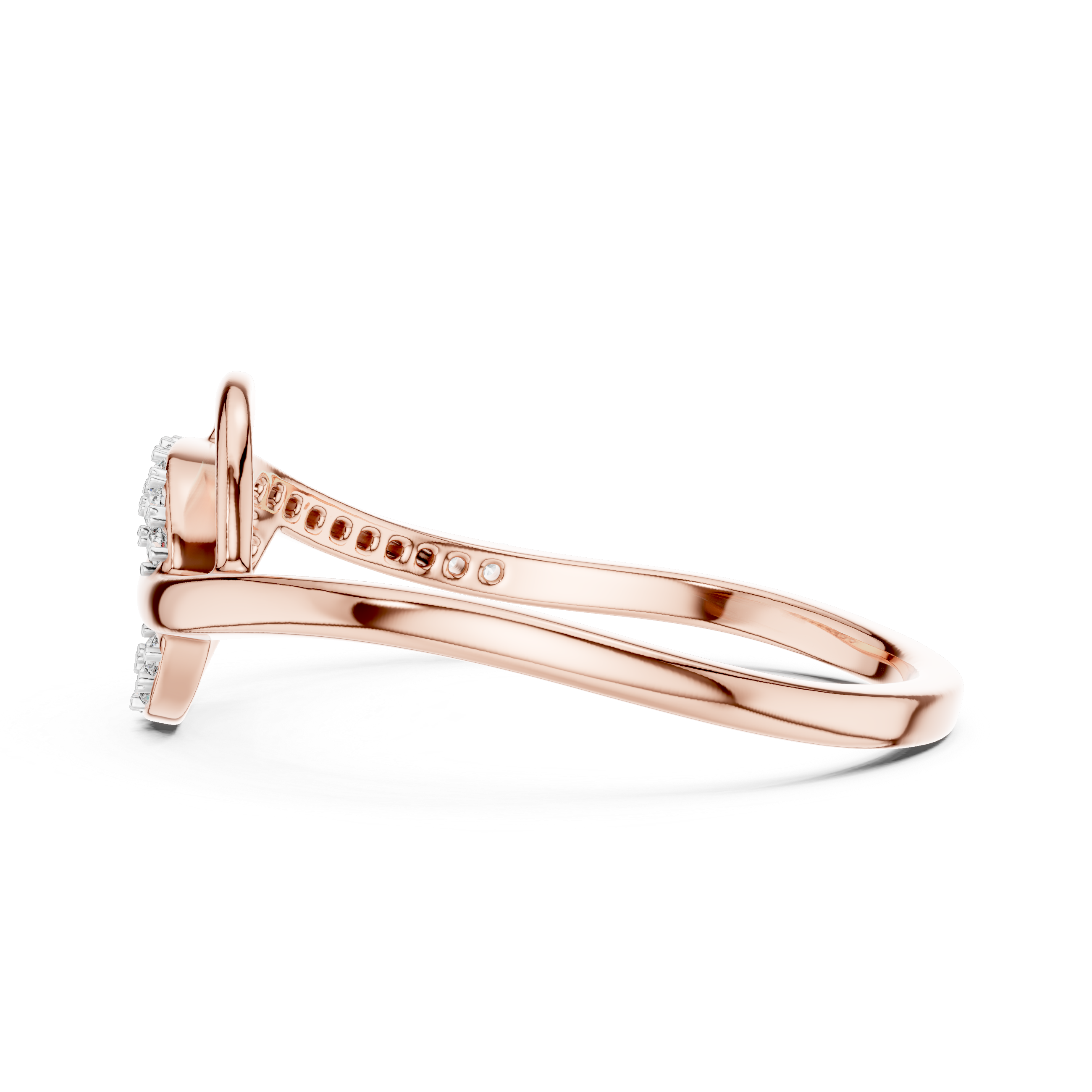 Diamond Pavé Knot Ring – Design 12#10041