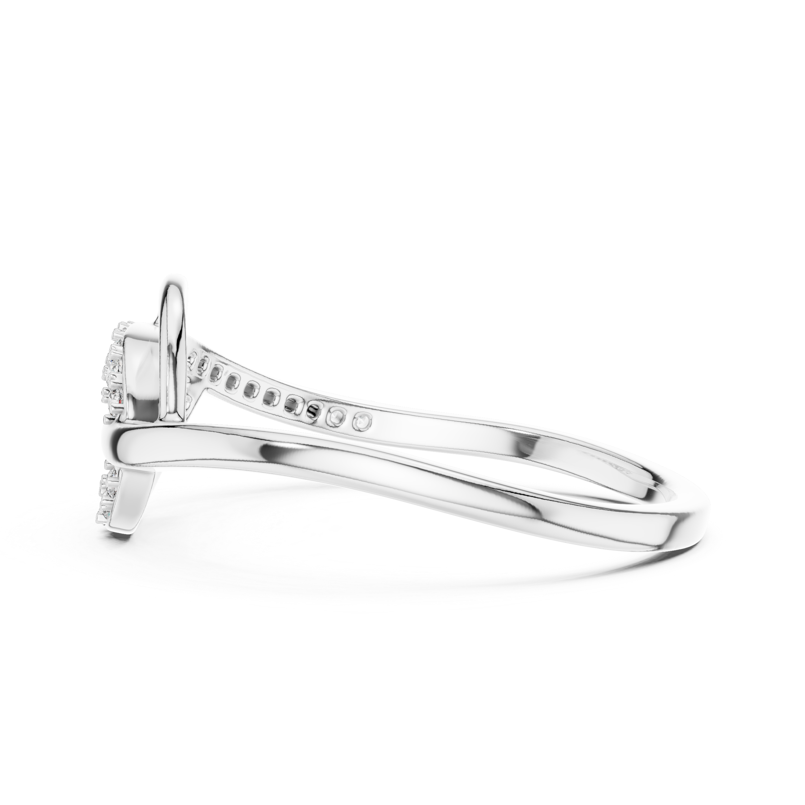 Diamond Pavé Knot Ring – Design 12#10041