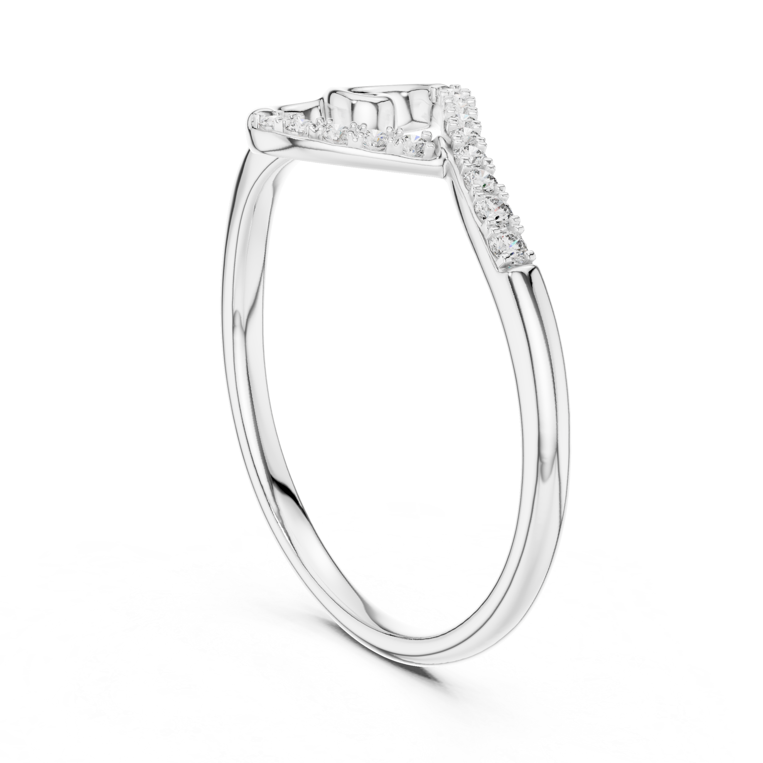 Diamond Loop Ribbon Ring – Design 12#10049