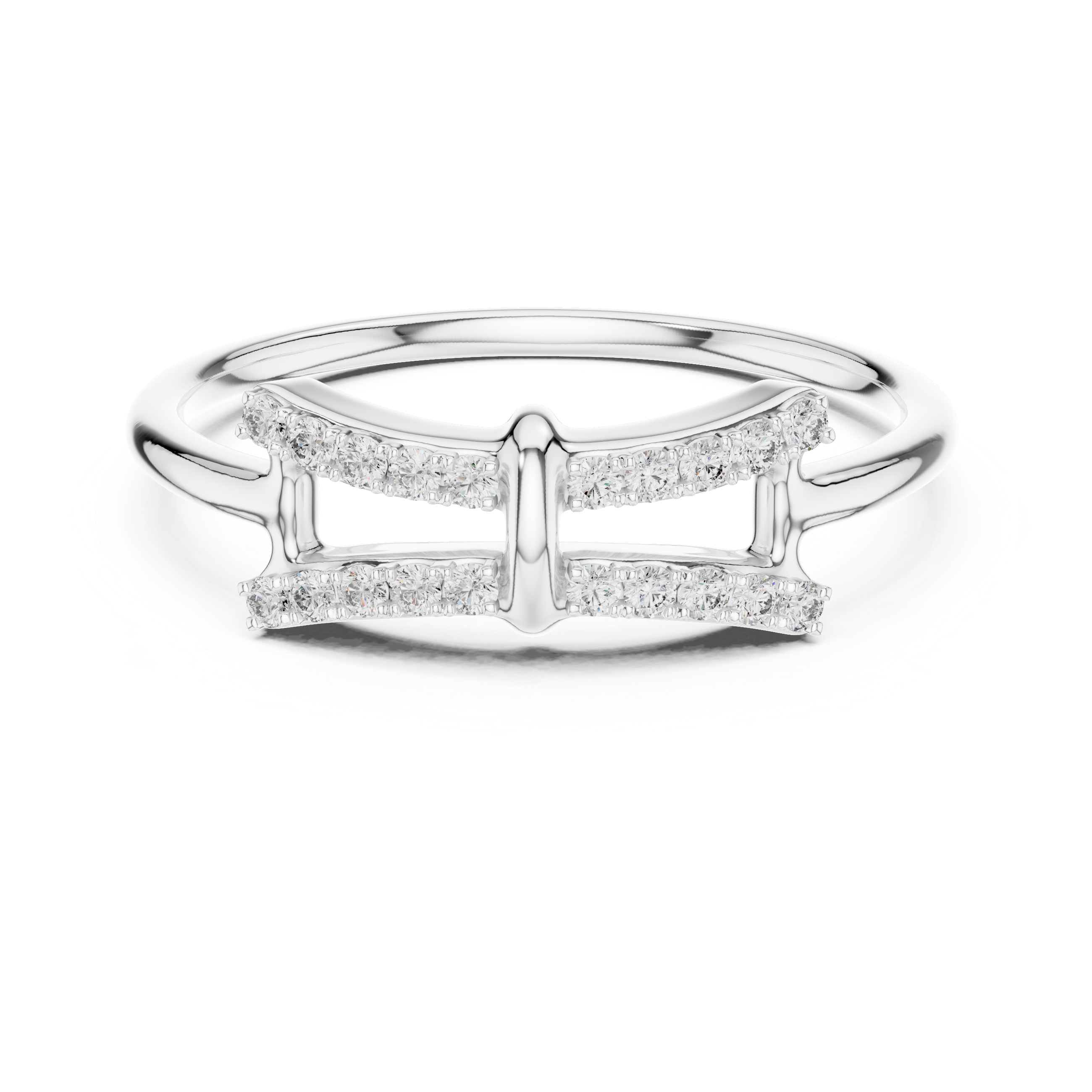 Diamond Bow Ribbon Ring – Design 12#10050