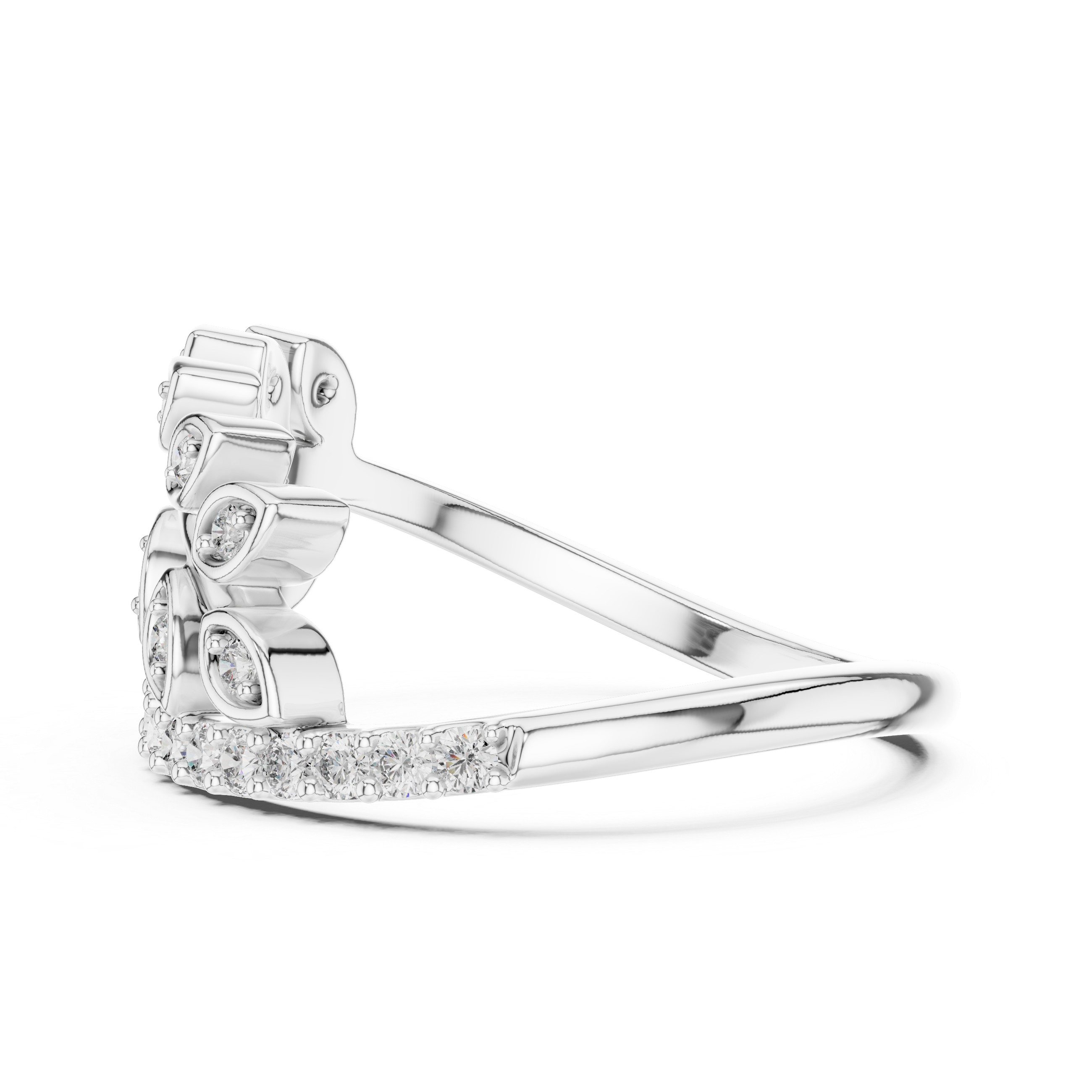 Diamond Leaf Wrap Ring – Design 12#10061
