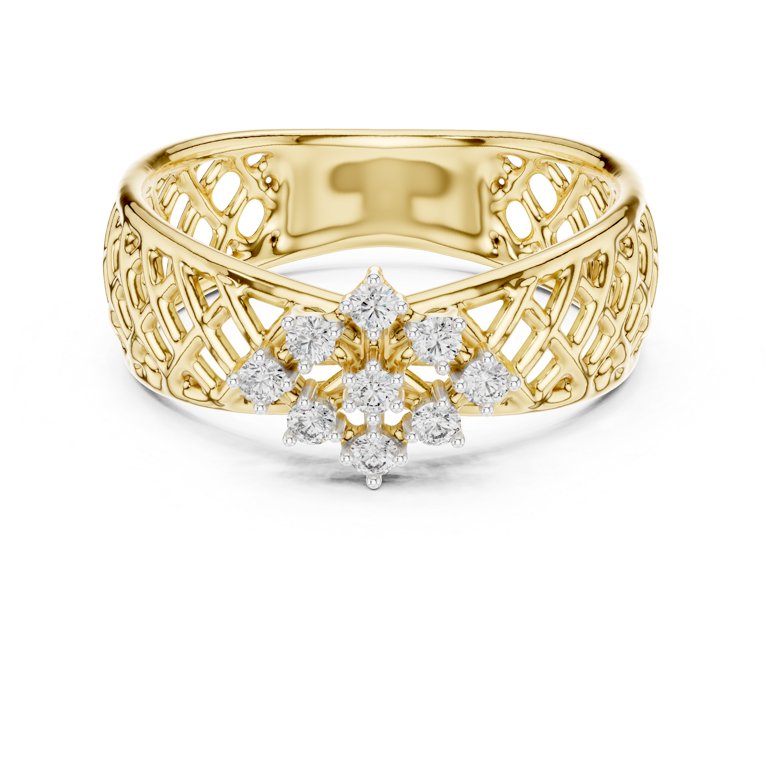 Diamond Woven Floral Ring – Design 12#10062