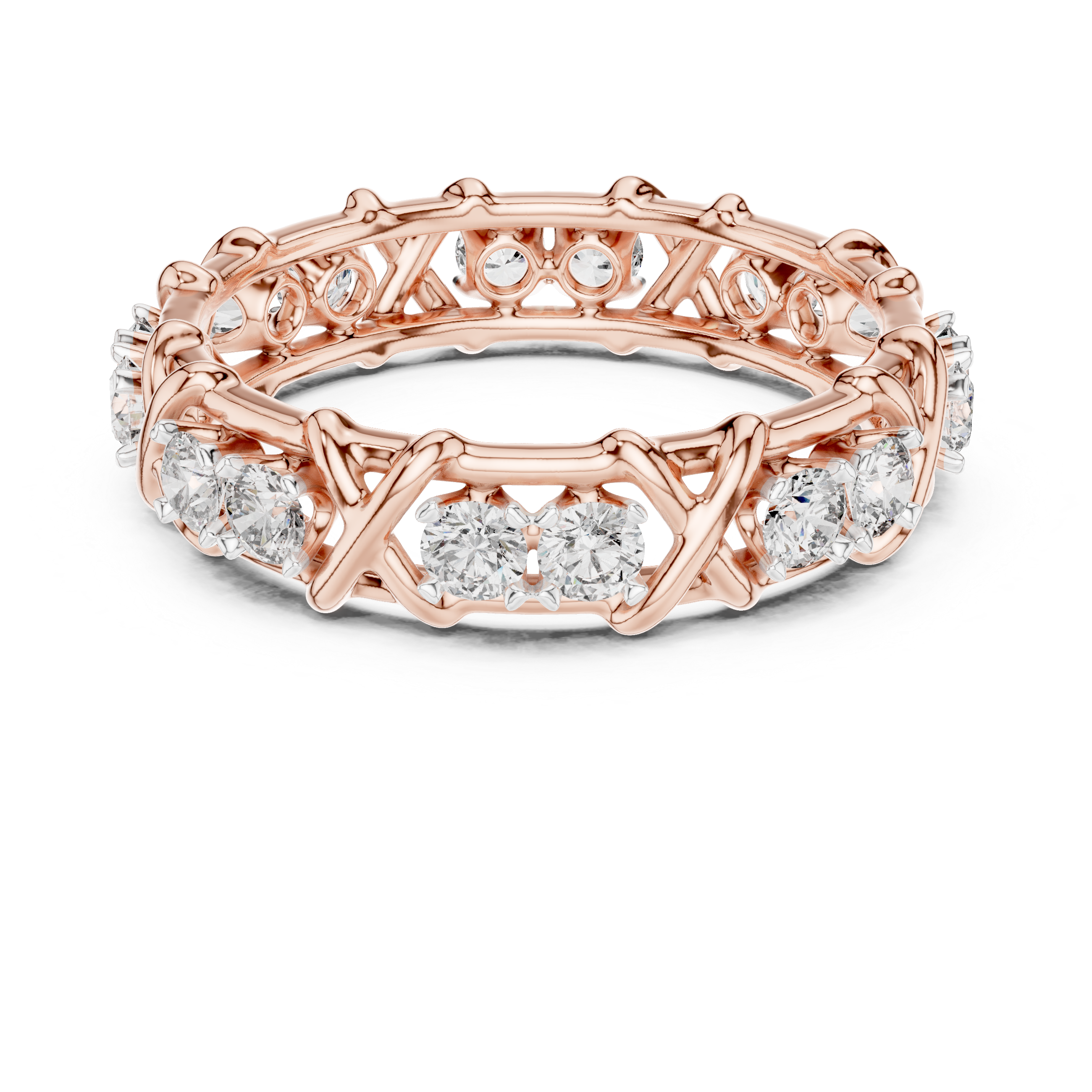 Diamond Woven Eternity Band – Design 12#10065