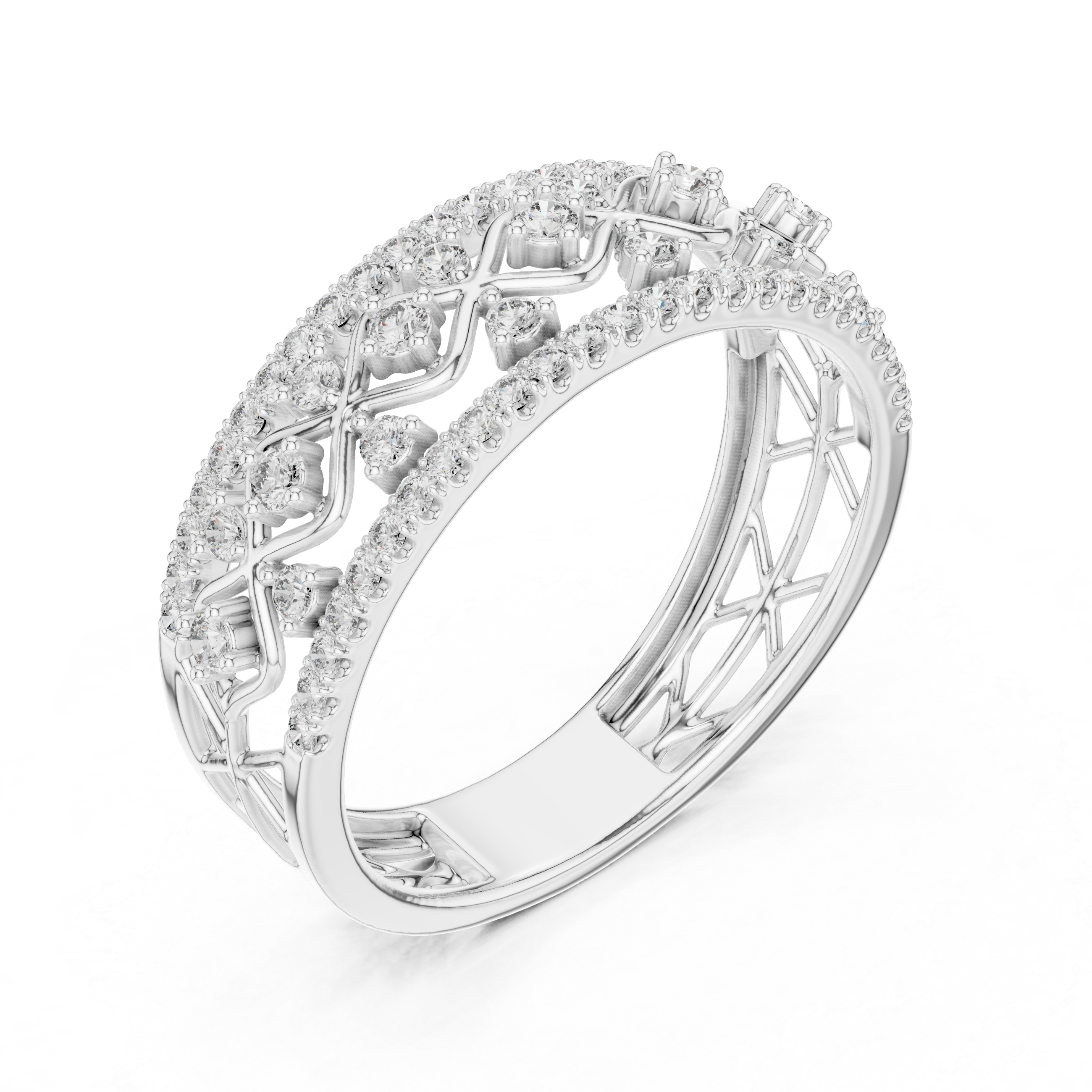 Diamond Filigree Edge Band – Design 12#10069