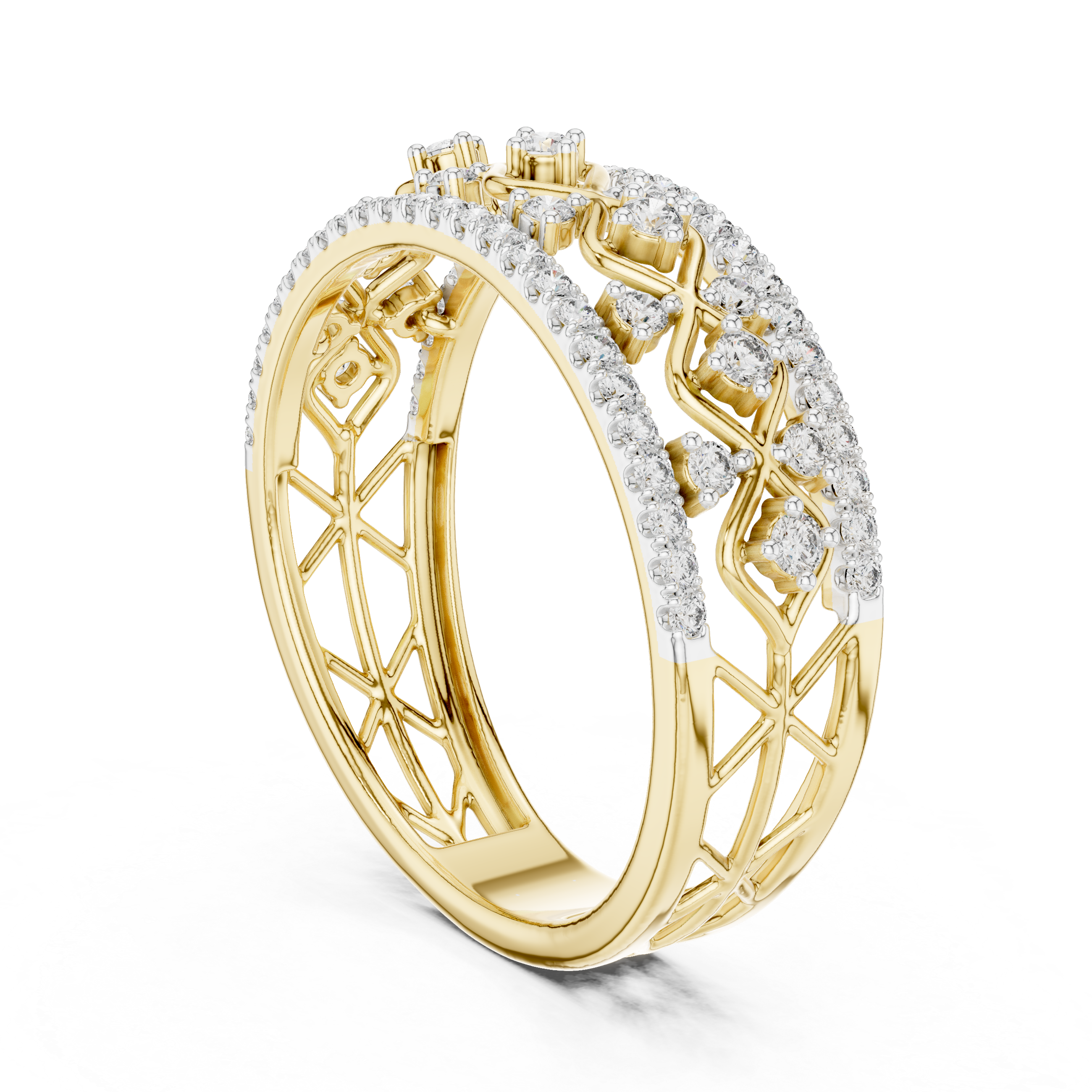 Diamond Filigree Edge Band – Design 12#10069