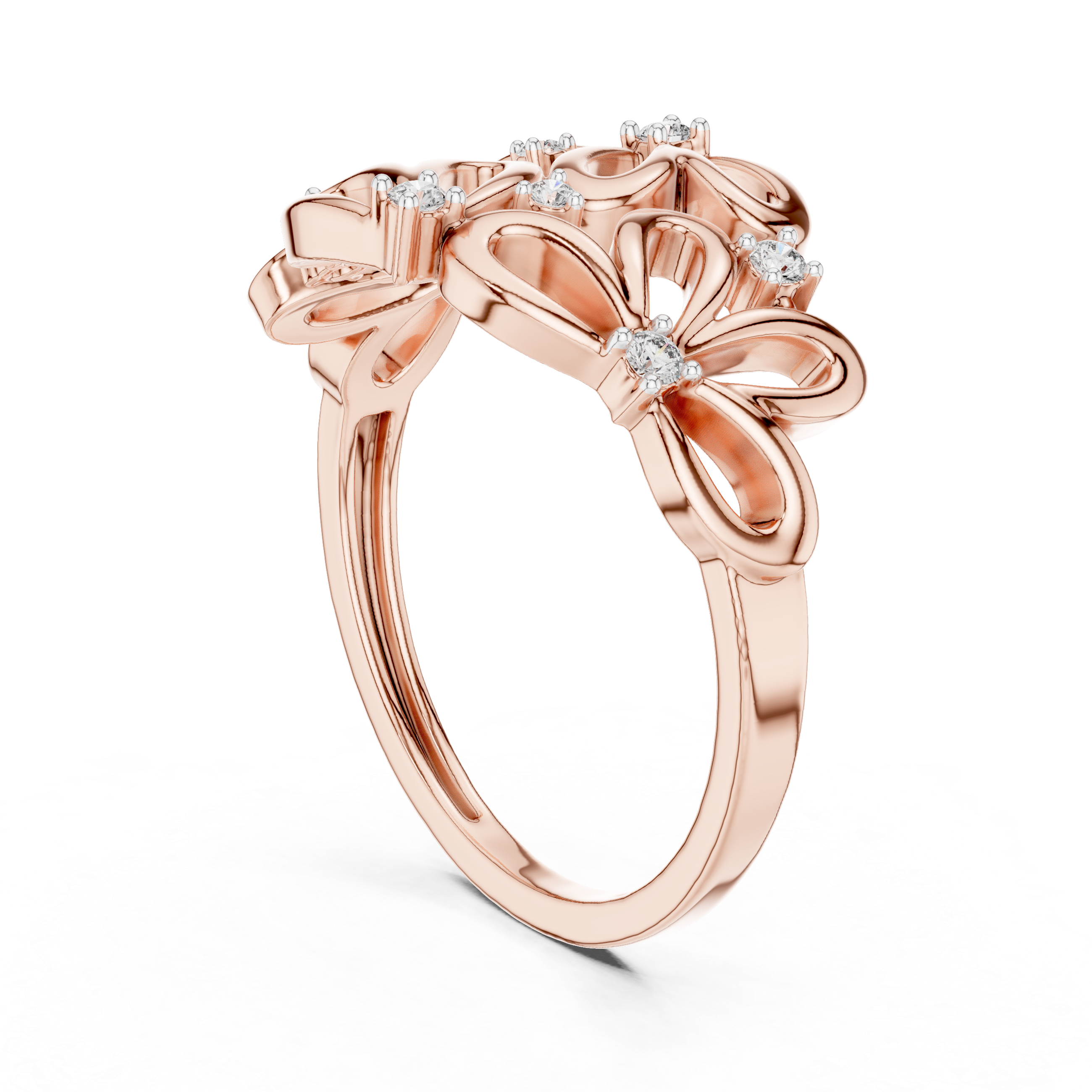 Diamond Floral Vine Ring – Design 12#10070