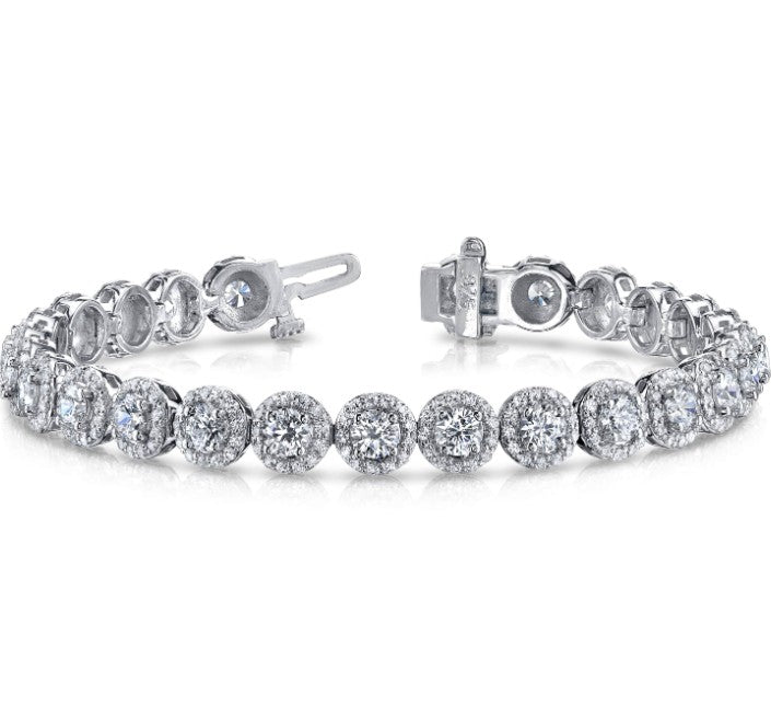 Round Halo Bracelet