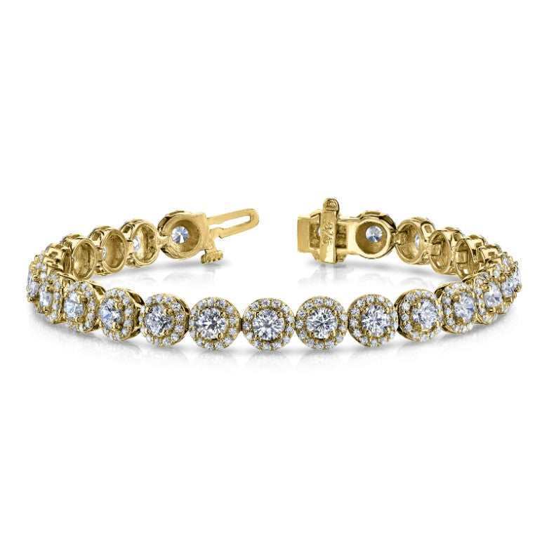 Round Halo Bracelet