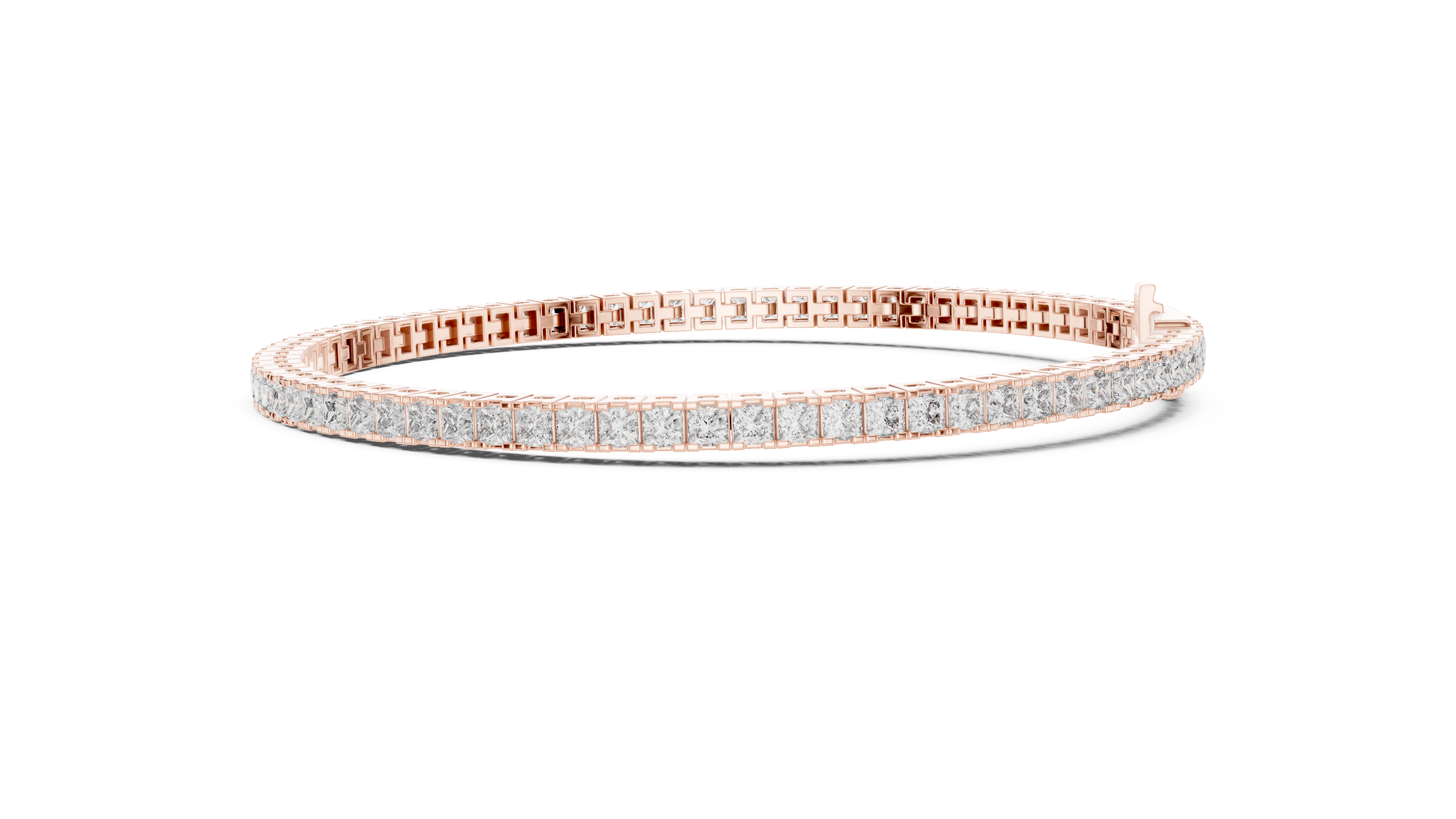 Princess-Cut Lab-Grown Diamond Tennis Bracelet