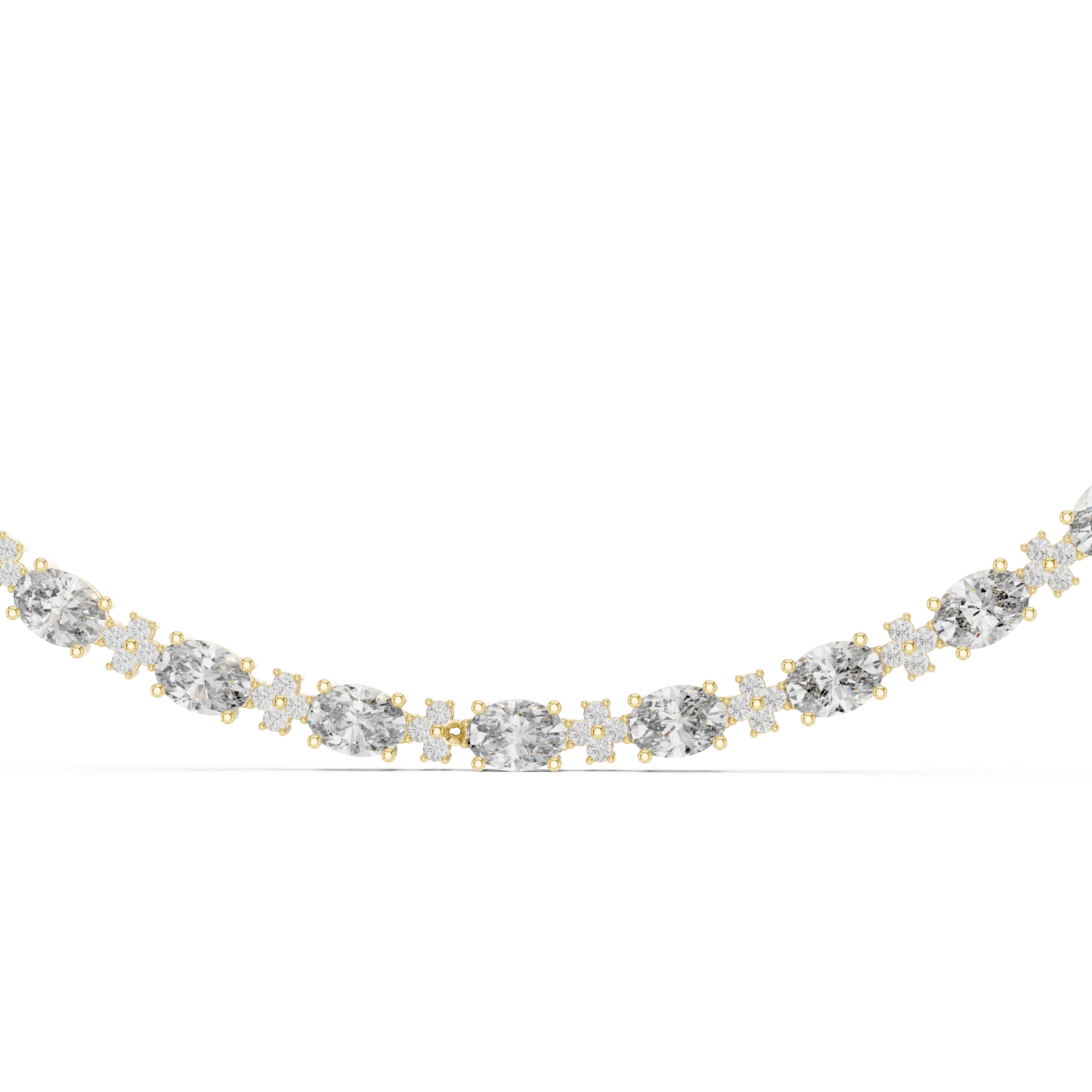 Graduated Round Lab-Grown Diamond Tennis Necklace