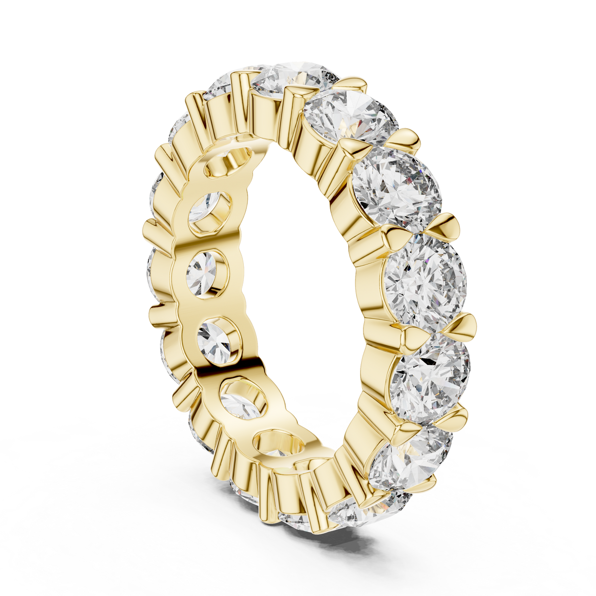 Shared-Prong Round Diamond Eternity Band – Design LR-0040