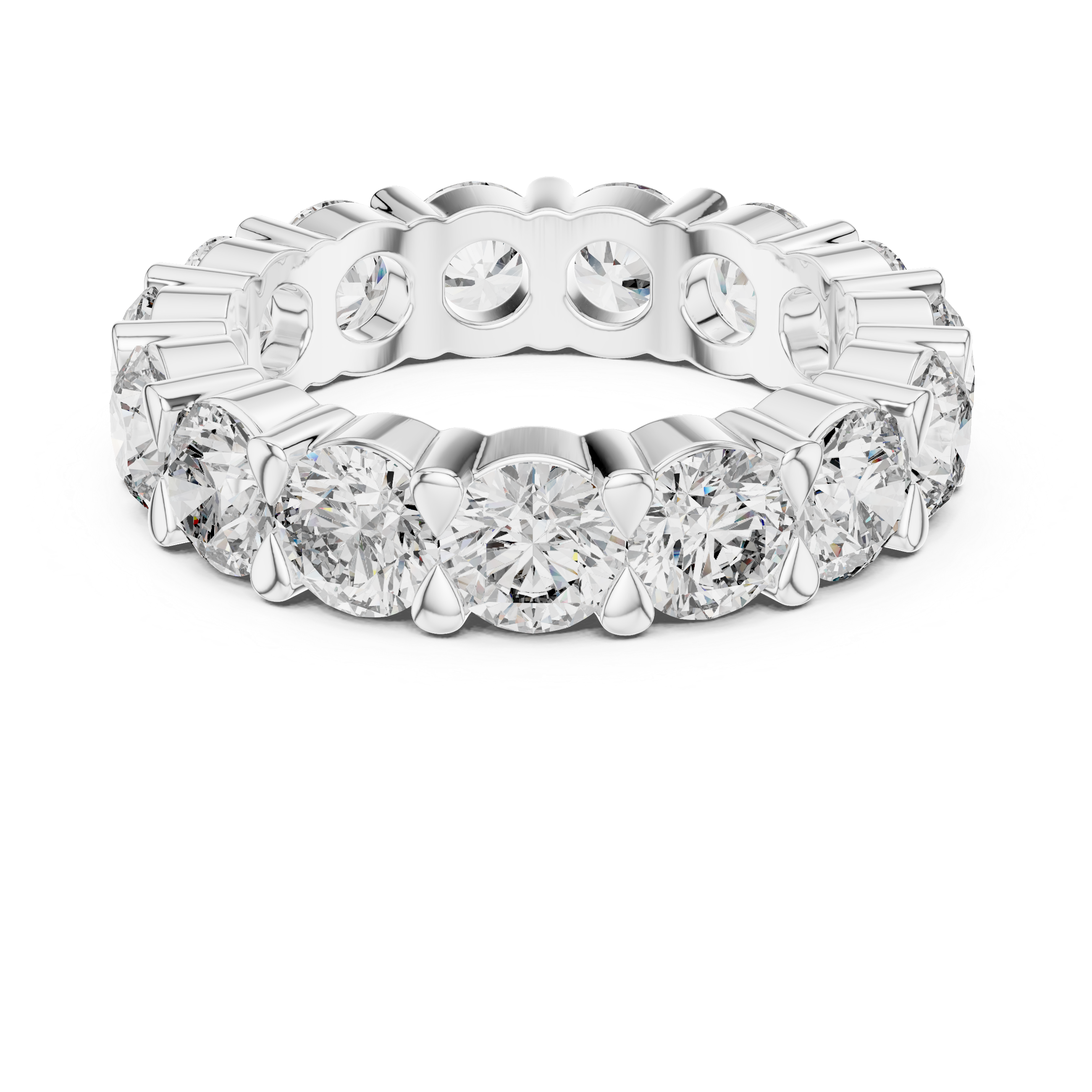 Shared-Prong Round Diamond Eternity Band – Design LR-0040