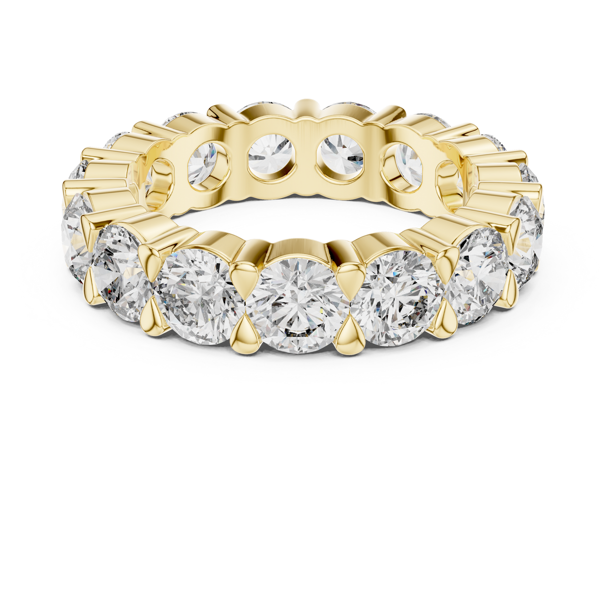 Shared-Prong Round Diamond Eternity Band – Design LR-0040