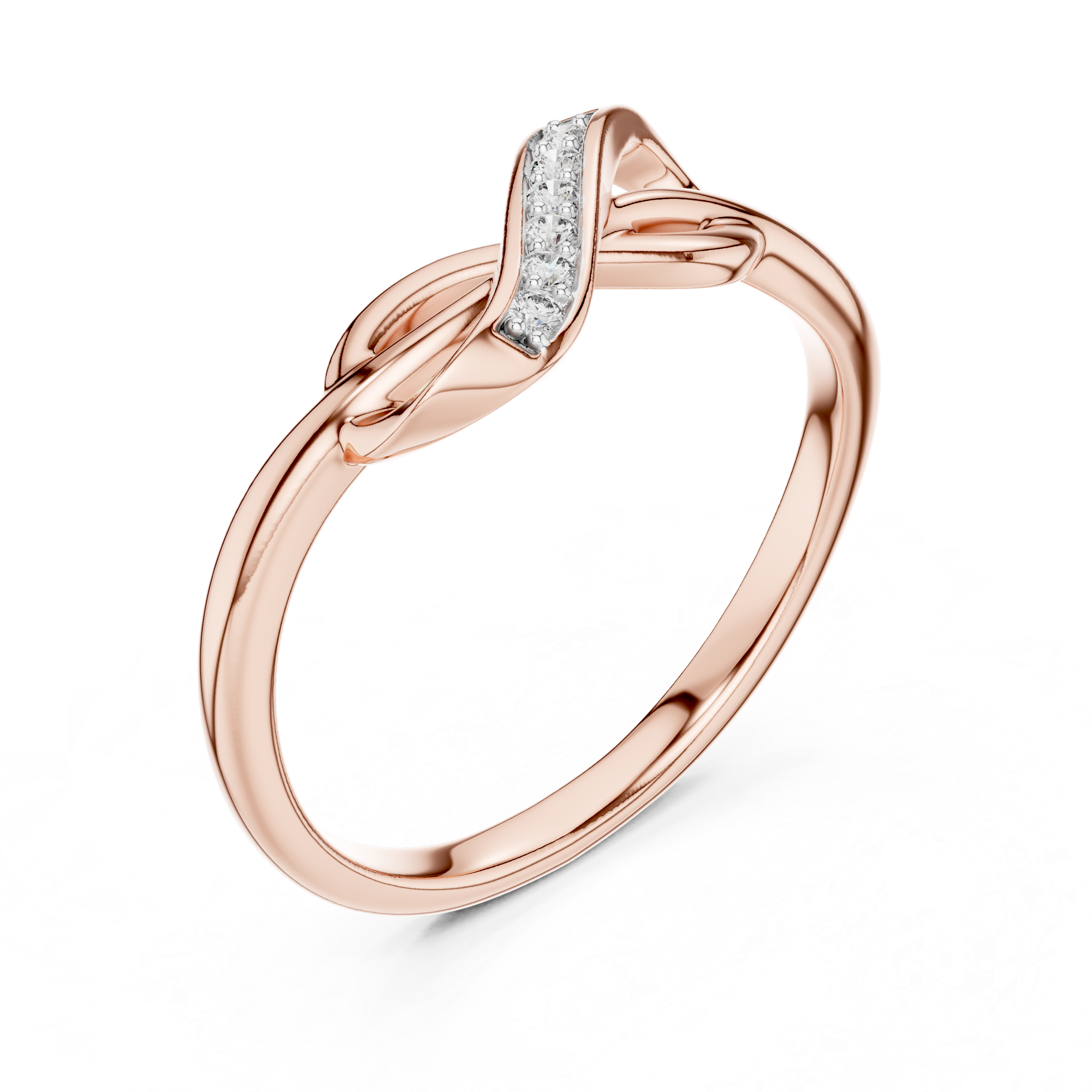 Diamond Infinity Crossover Ring – Design 12#10001