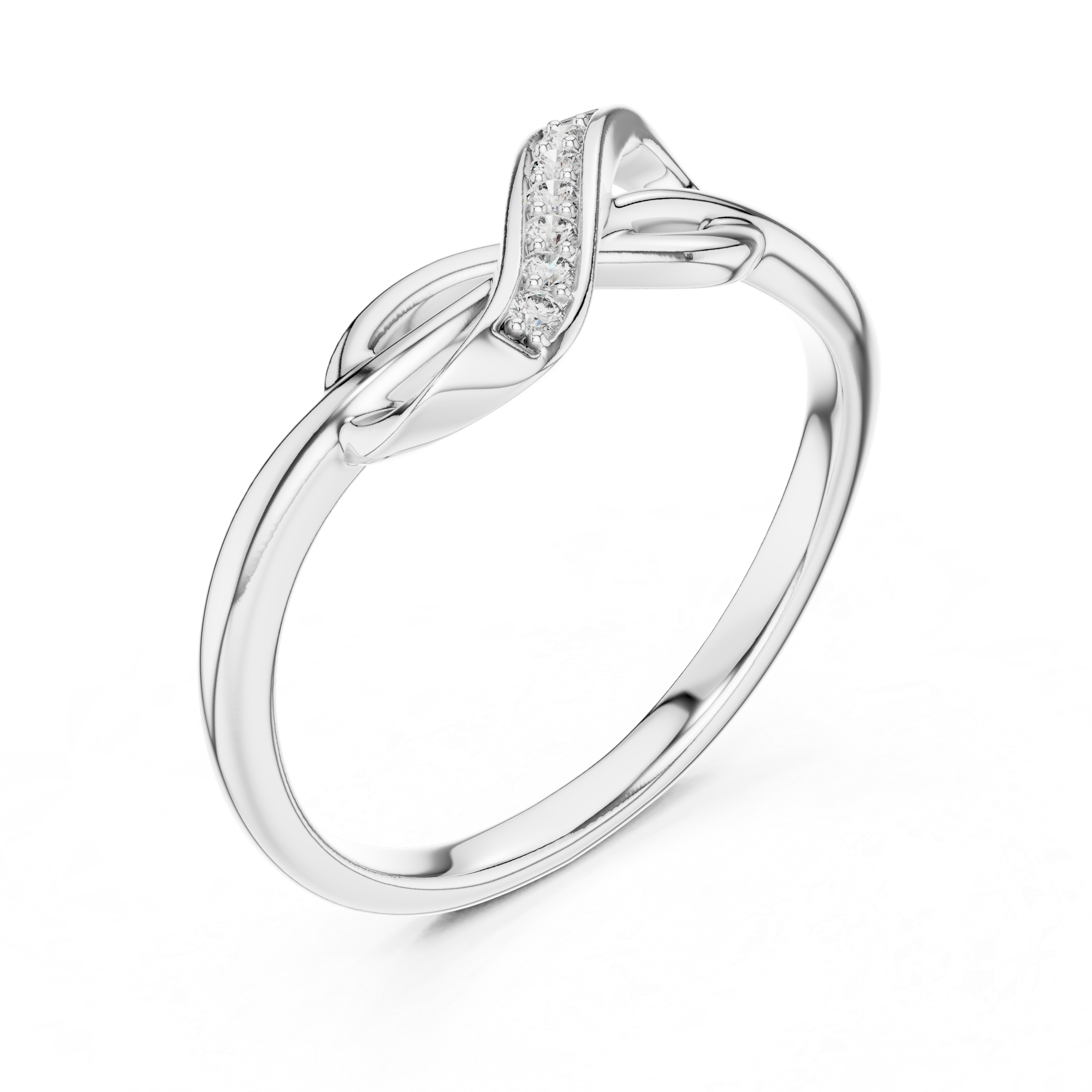 Diamond Infinity Crossover Ring – Design 12#10001