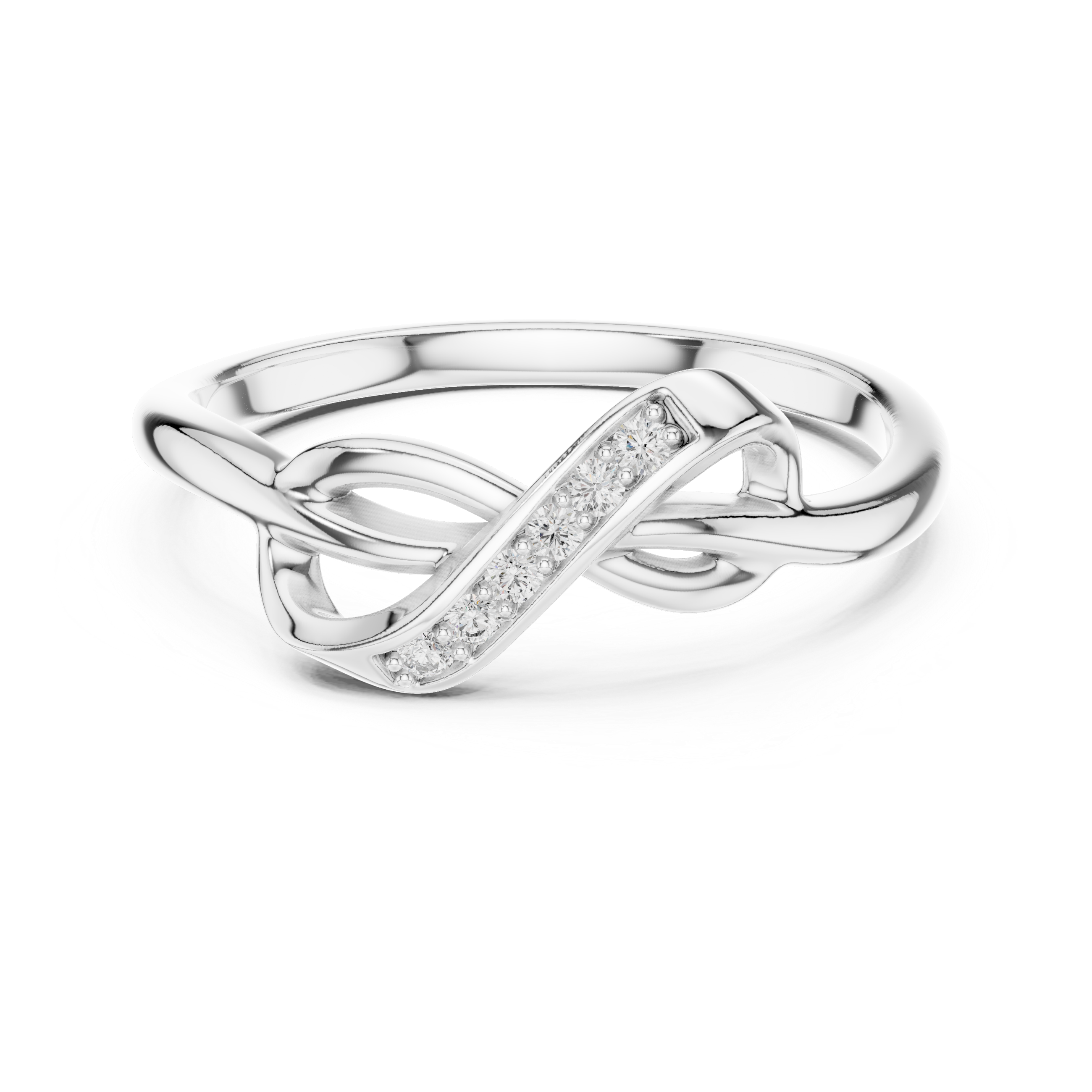 Diamond Infinity Crossover Ring – Design 12#10001