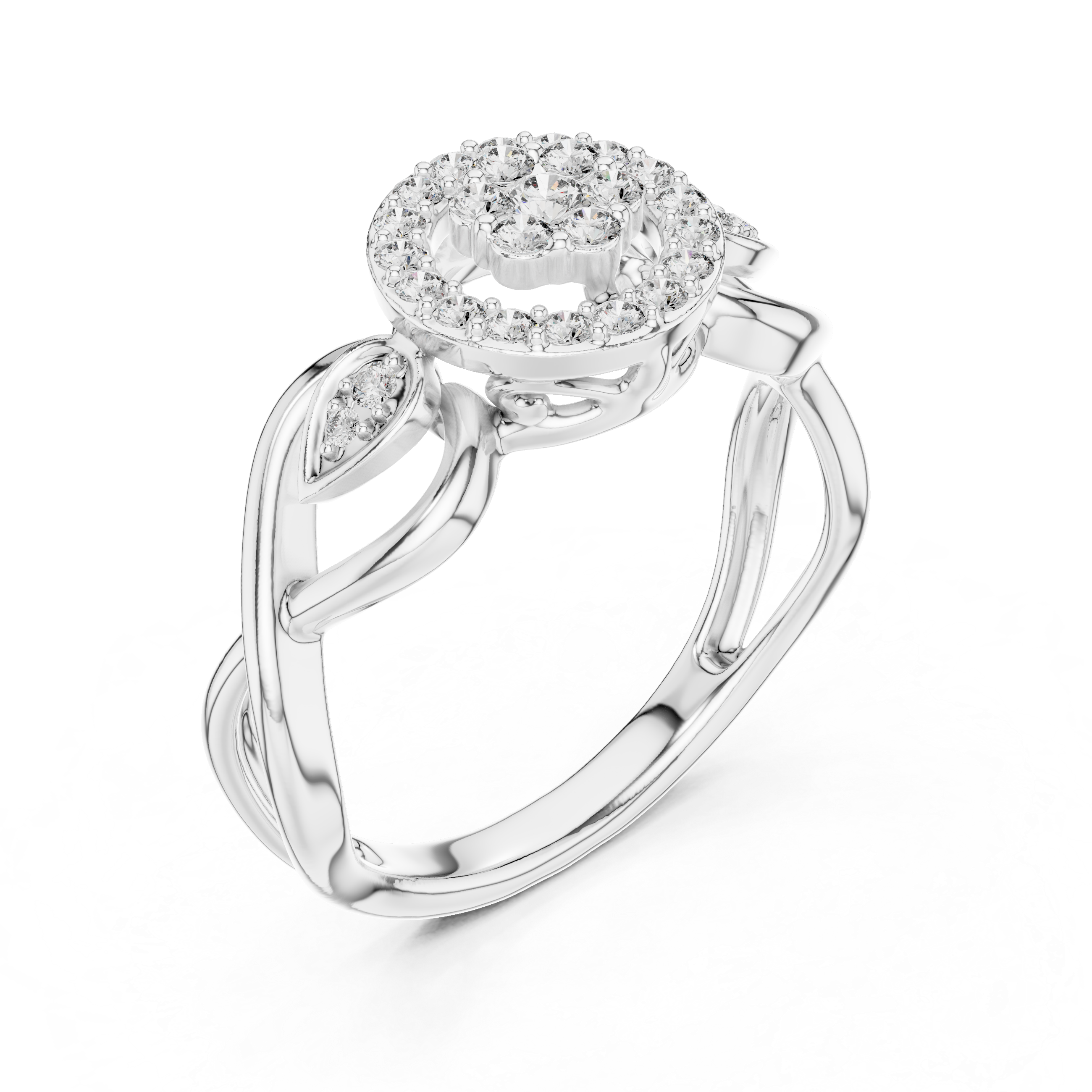 Diamond Halo Infinity Ring – Design 12#10002