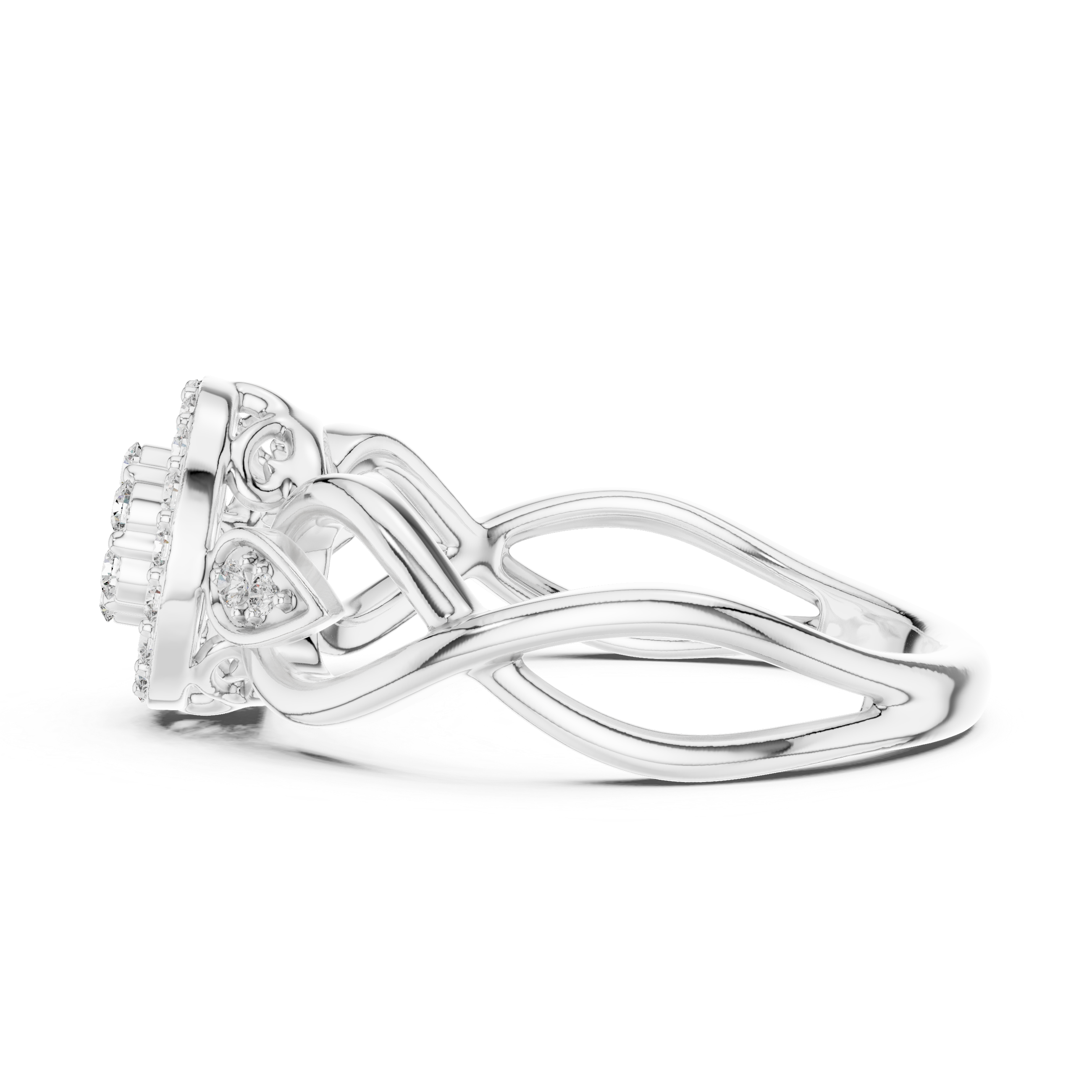 Diamond Halo Infinity Ring – Design 12#10002