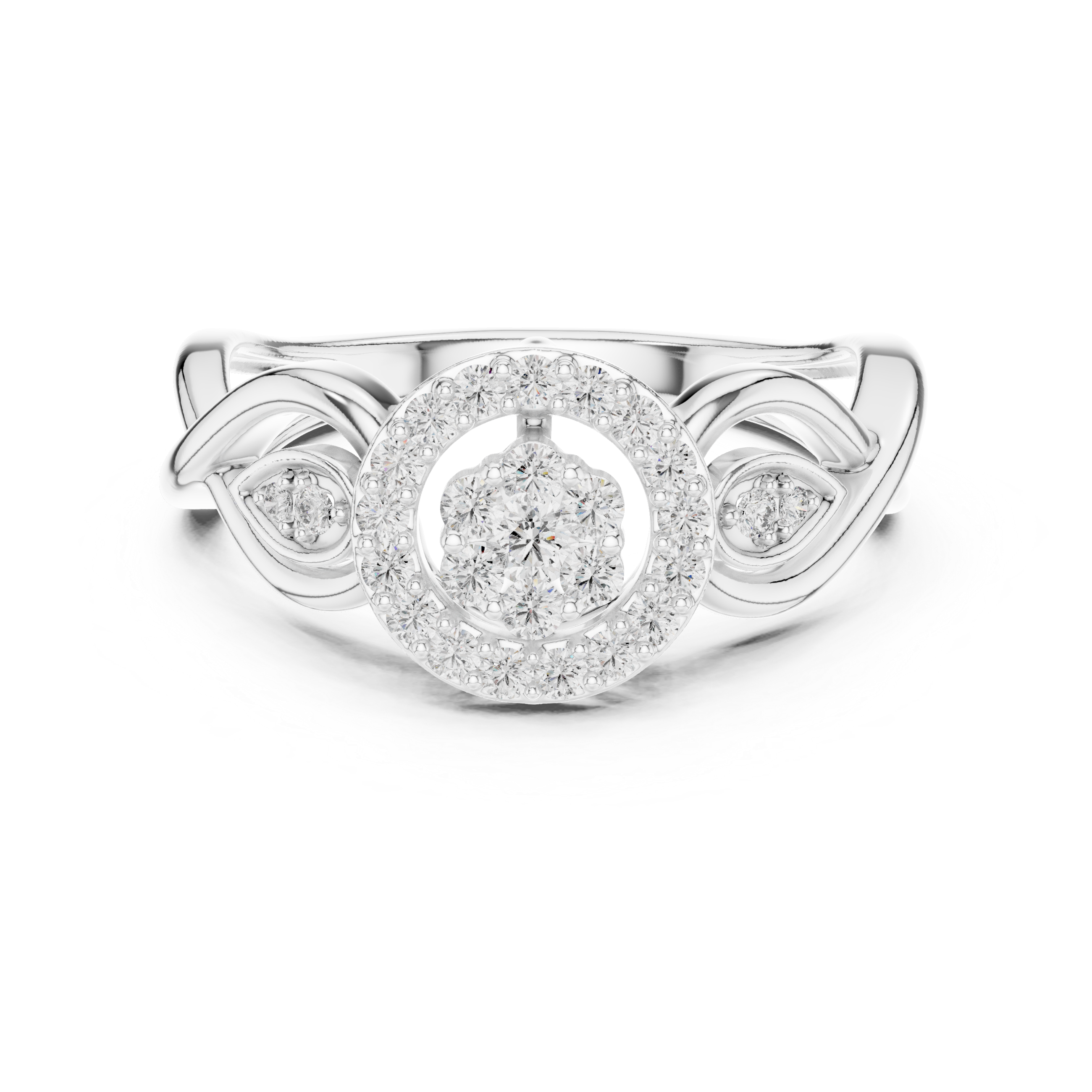 Diamond Halo Infinity Ring – Design 12#10002