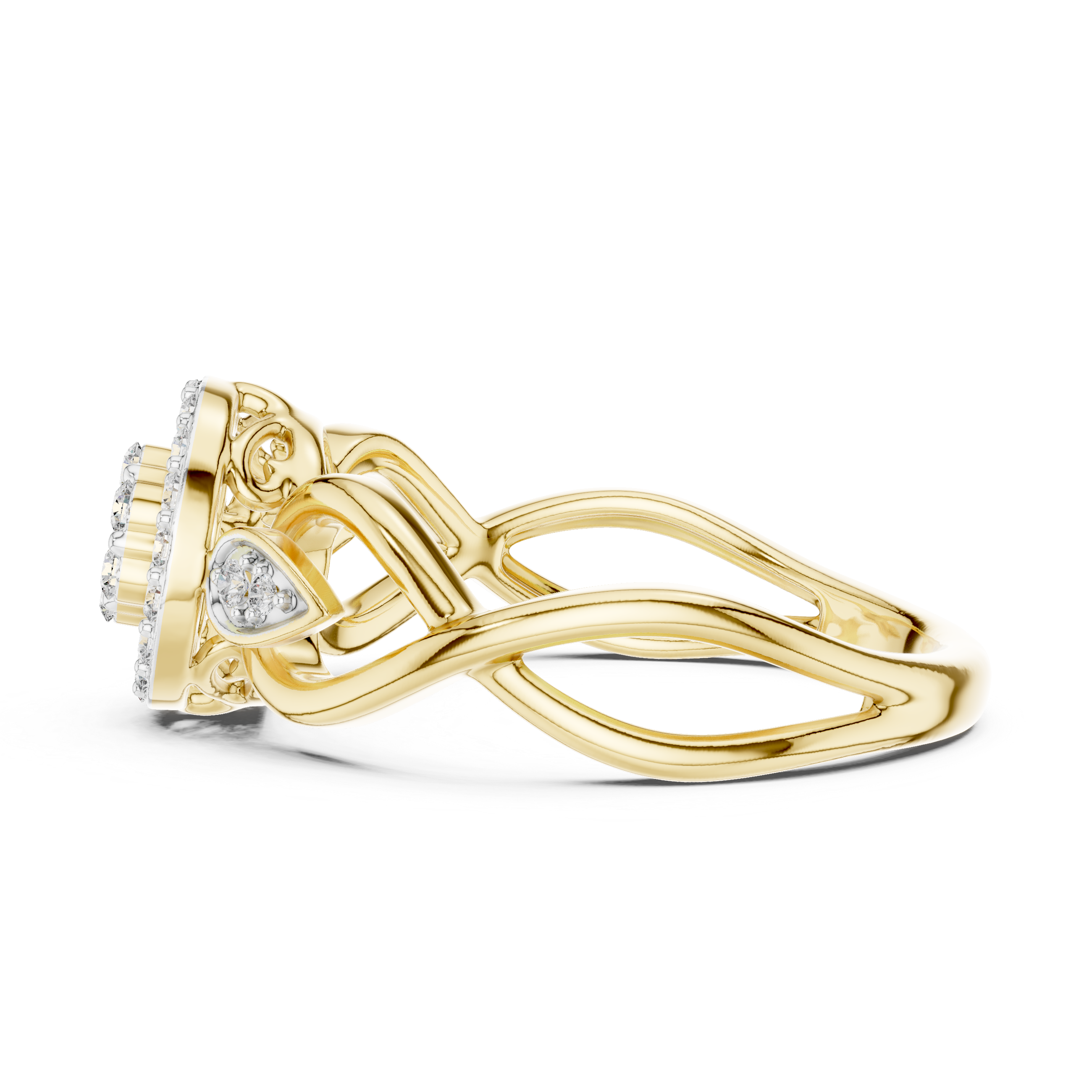 Diamond Halo Infinity Ring – Design 12#10002