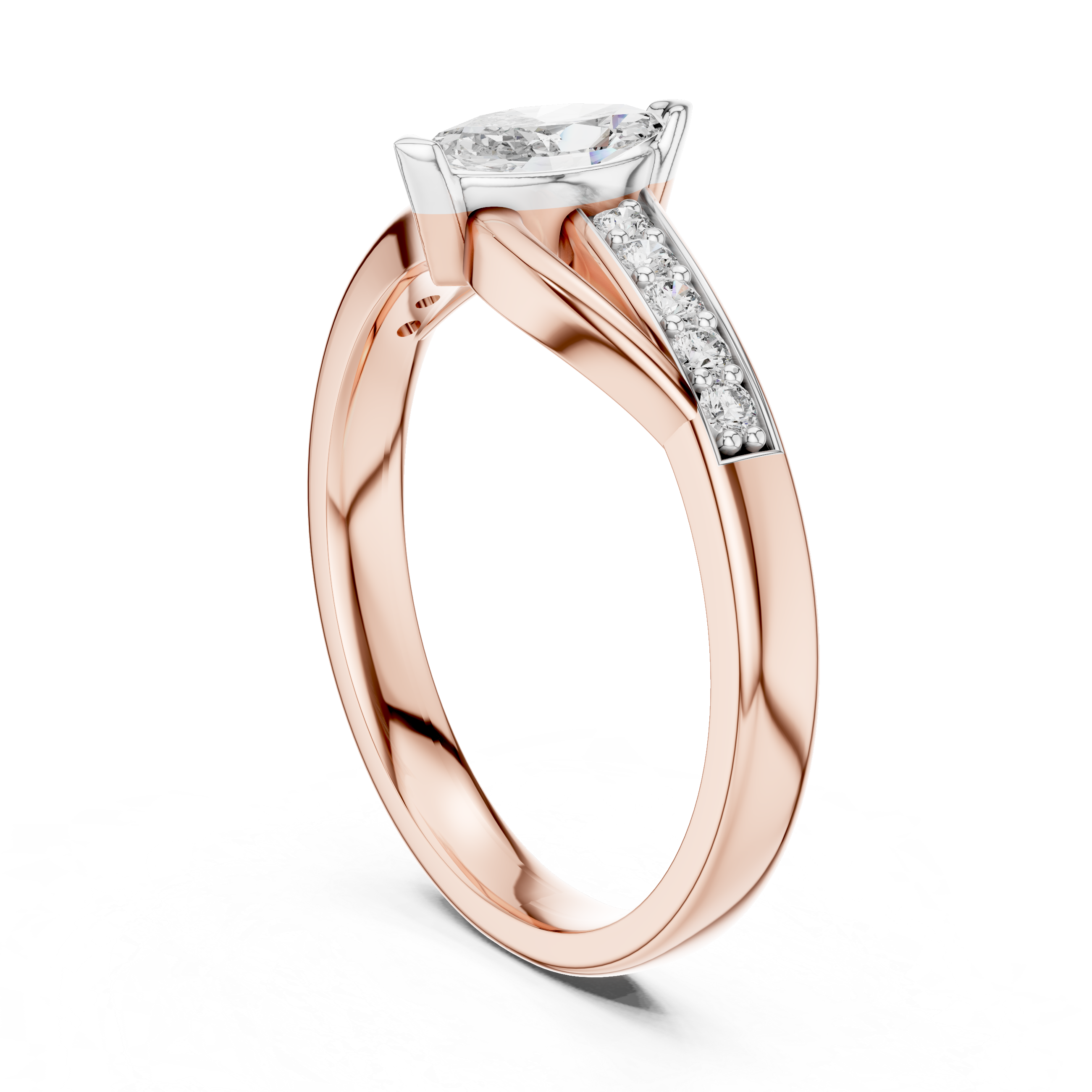 Marquise Gemstone Diamond Ring – Design 12#10003